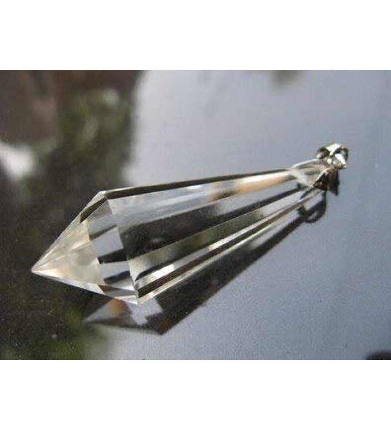 Natural Crystal Rough Rare Nature Clear Crystal Gemstone Point Pendant Reiki - Buy Online on GoSupps.com