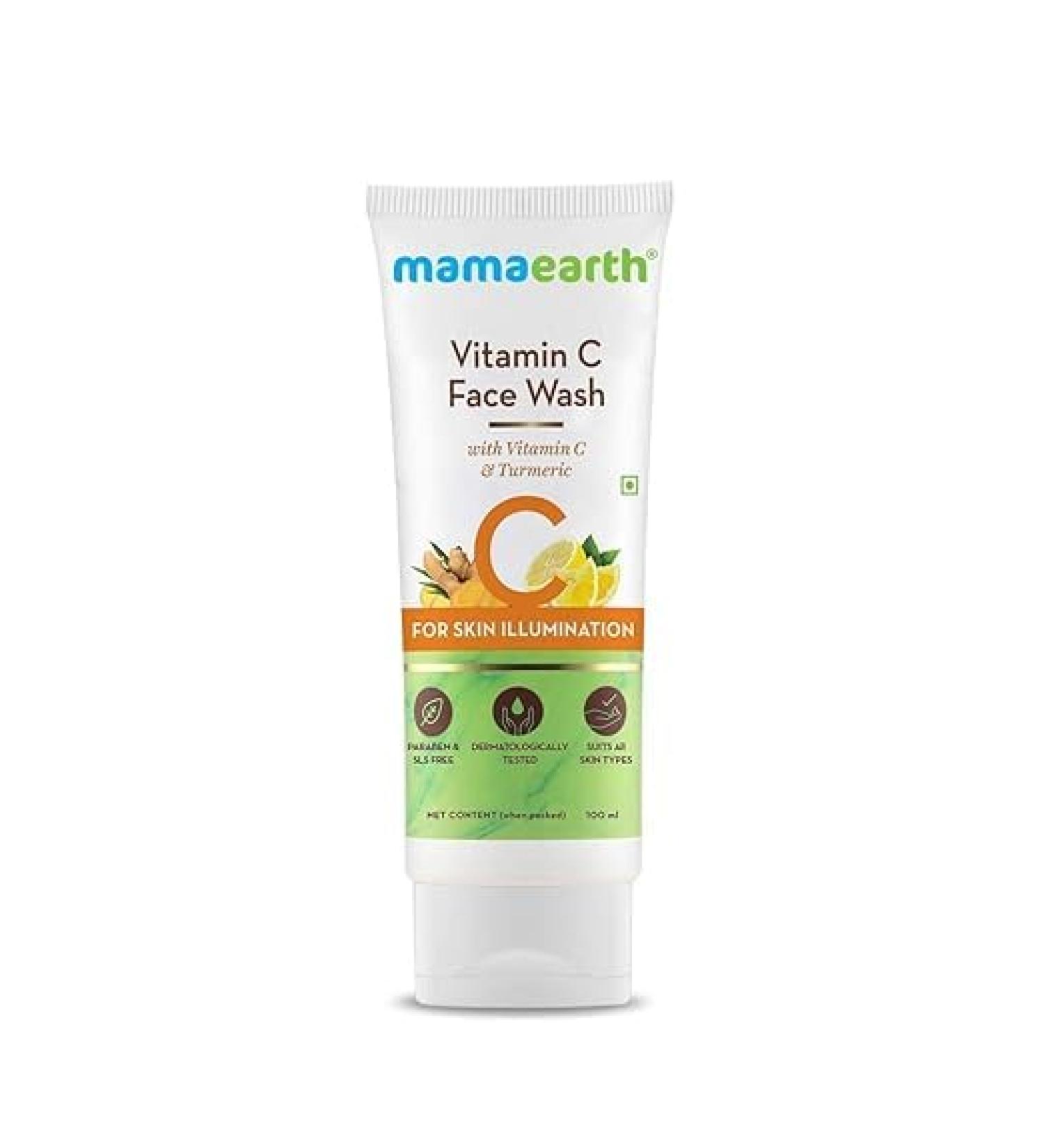 Vitamin C Face Wash with Turmeric for Skin Illumination - 100ml | Shop Internationally - Buy Online on GoSupps.com