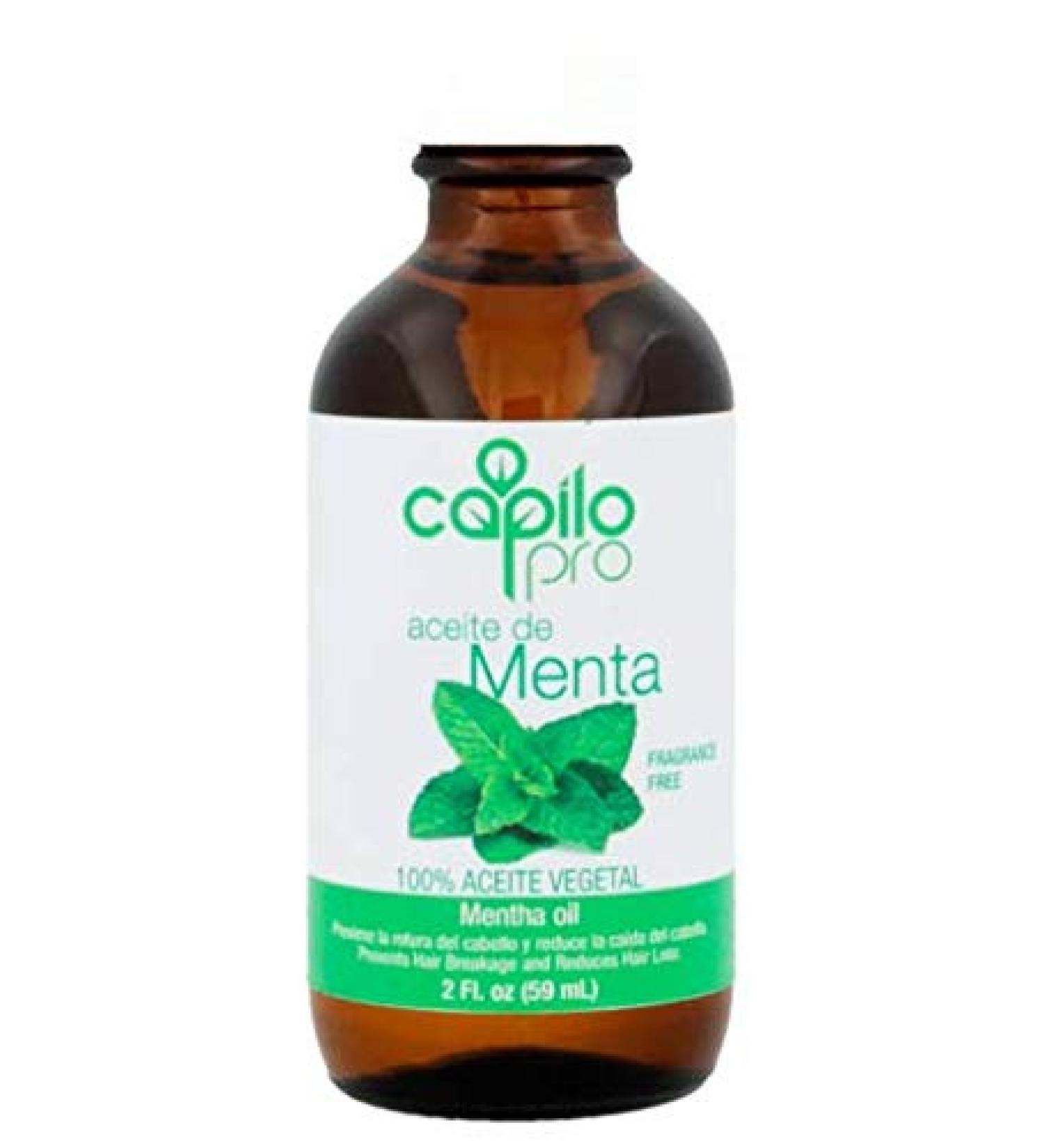 Capilo Pro Peppermint Oil Hair and Skin Care (2 oz Bottle) Paraben Free Salt Free Sodium Sulfate Free Silicone Free Mineral Oil Free Fragrance Free Natural Ingredients