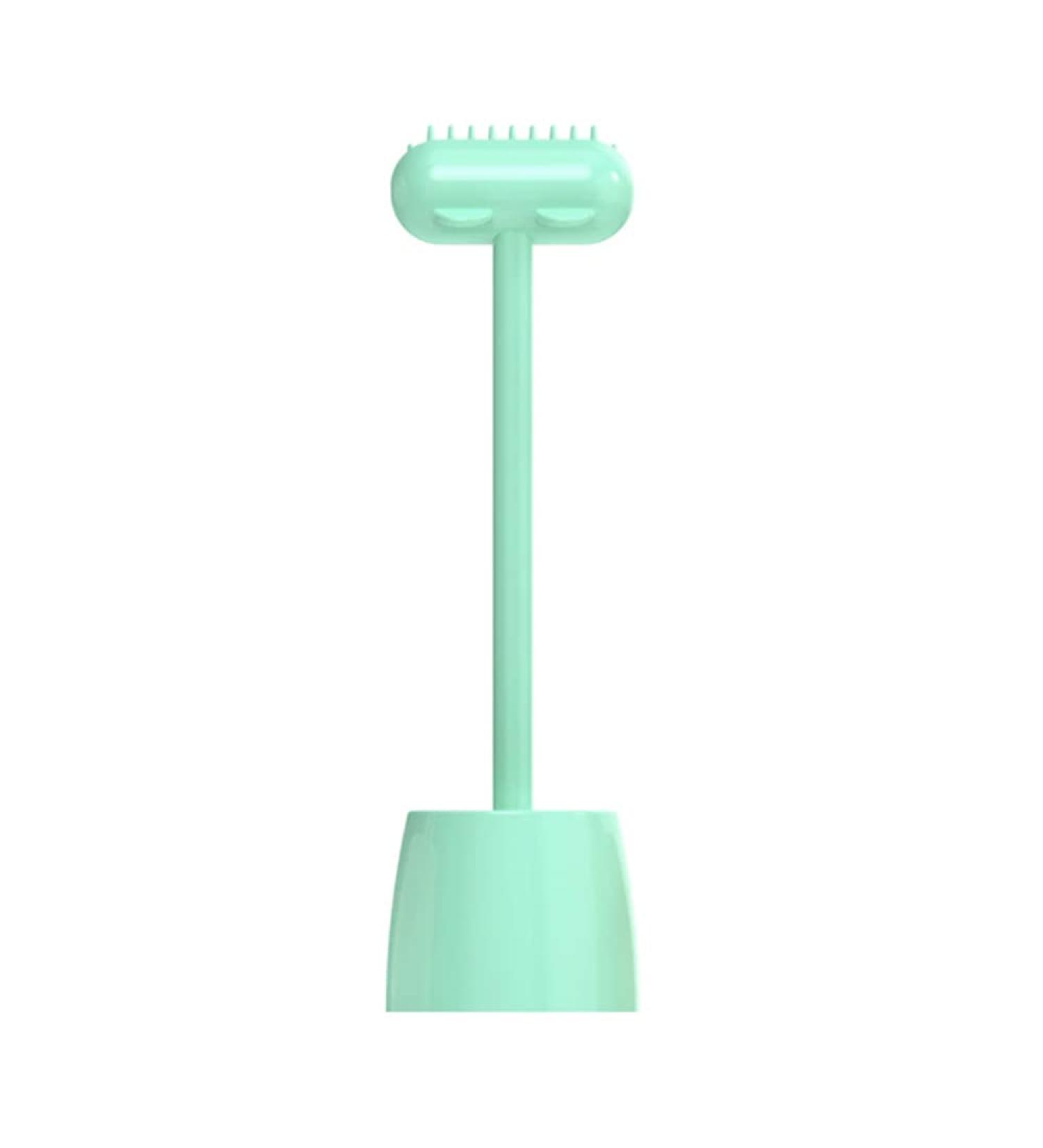 WondFans Long Handle Cat Massage Brush (GREEN)
