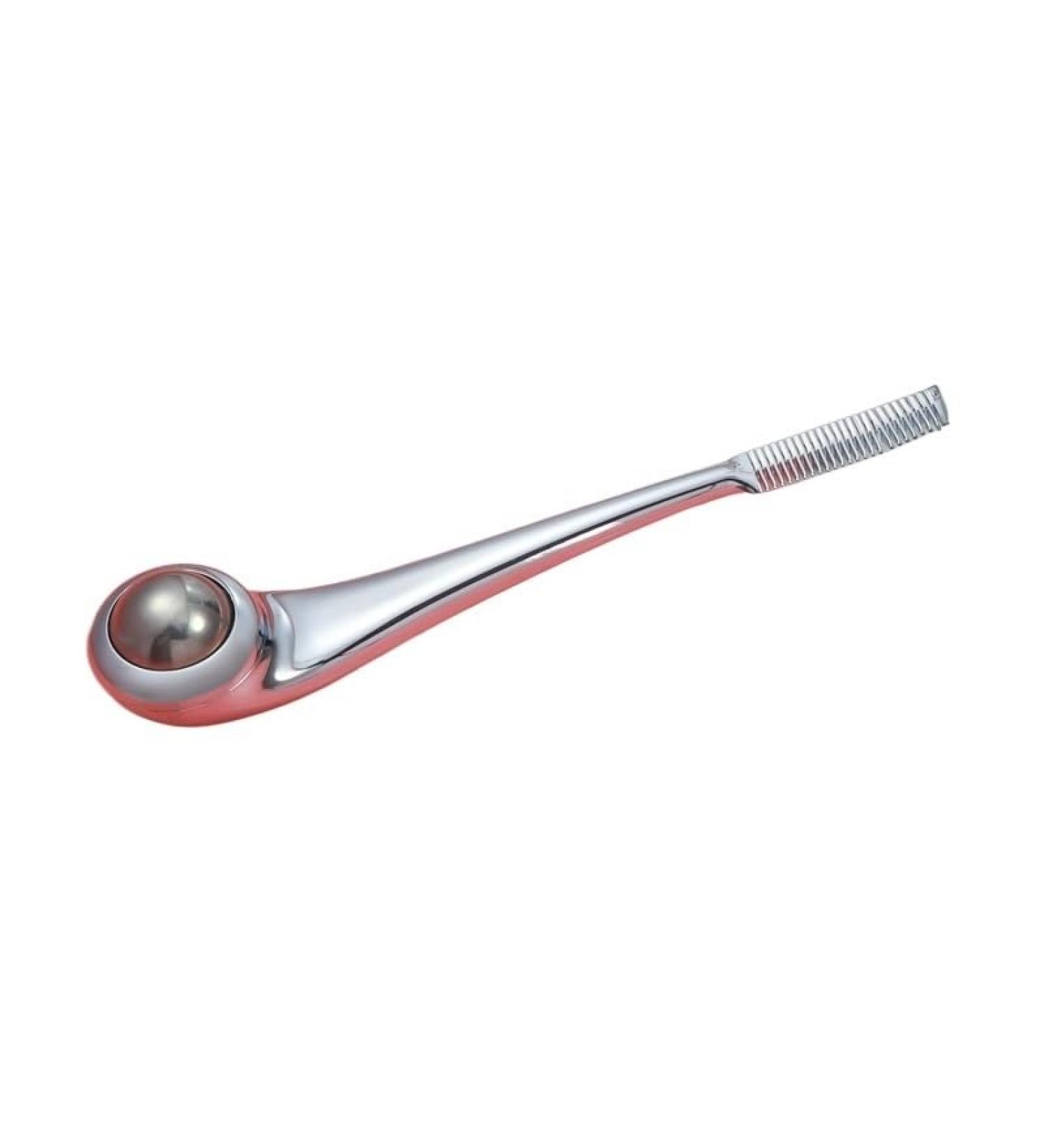 Roller Ball Eye Cream Massager - Stainless Steel Spoon & Combable Eyebrow Eyelash Massager | Size B (Silver) - International Shipping - Buy Online on GoSupps.com