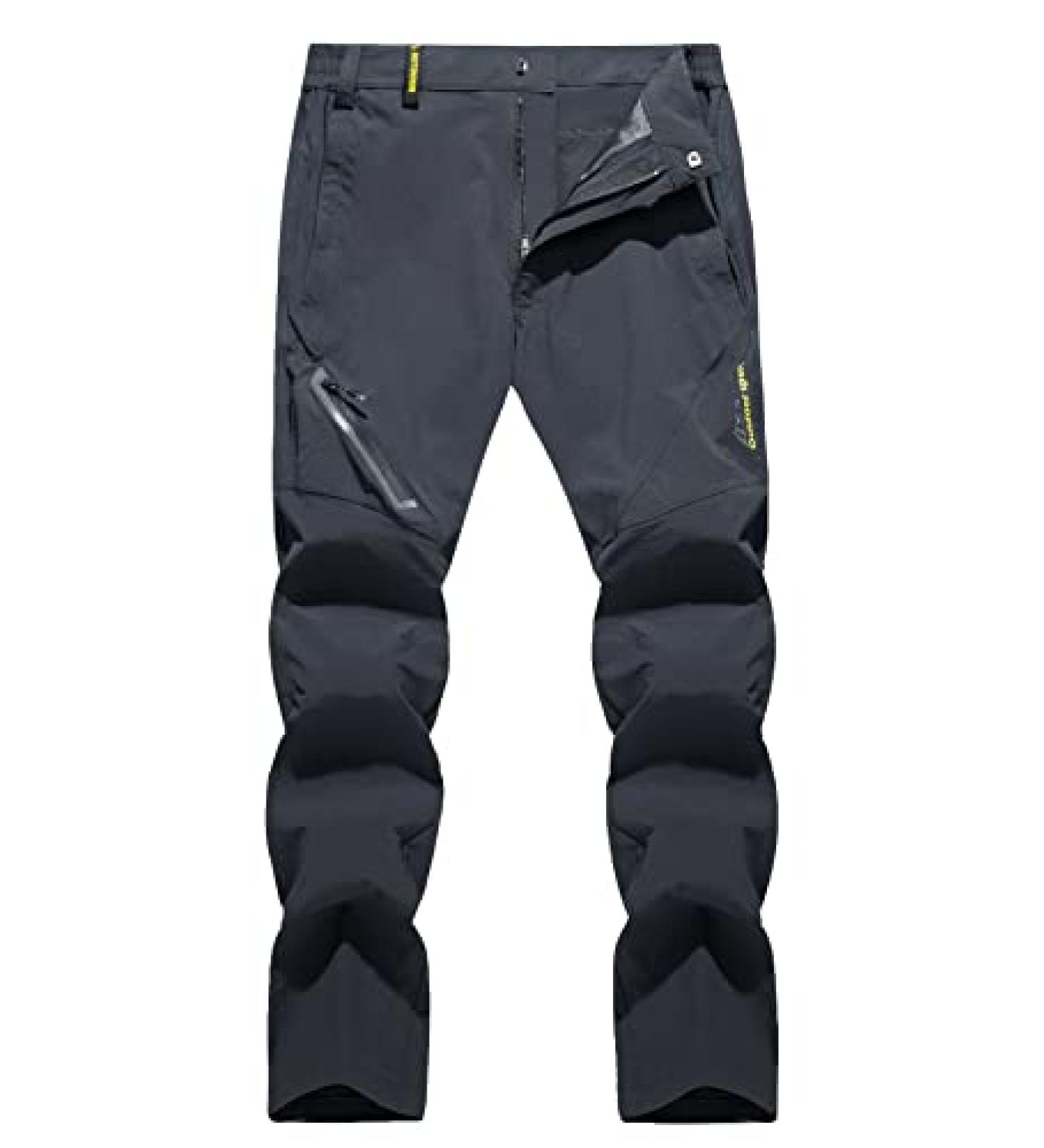 TACVASEN Men's Quick Dry Hiking Pants - Lightweight & Breathable - Thin Light Grey - Size 32 - Buy Online on GoSupps.com