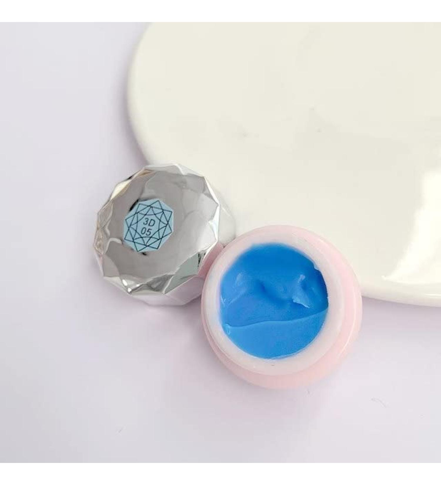 12 Colors Sculpture Nail Gel 5D Carved Sculpture Plasticine Soild UV Gel Embossment Varnish Creative DIY Nail Art Painting Gel - (Color: Blue) - Buy Online on GoSupps.com