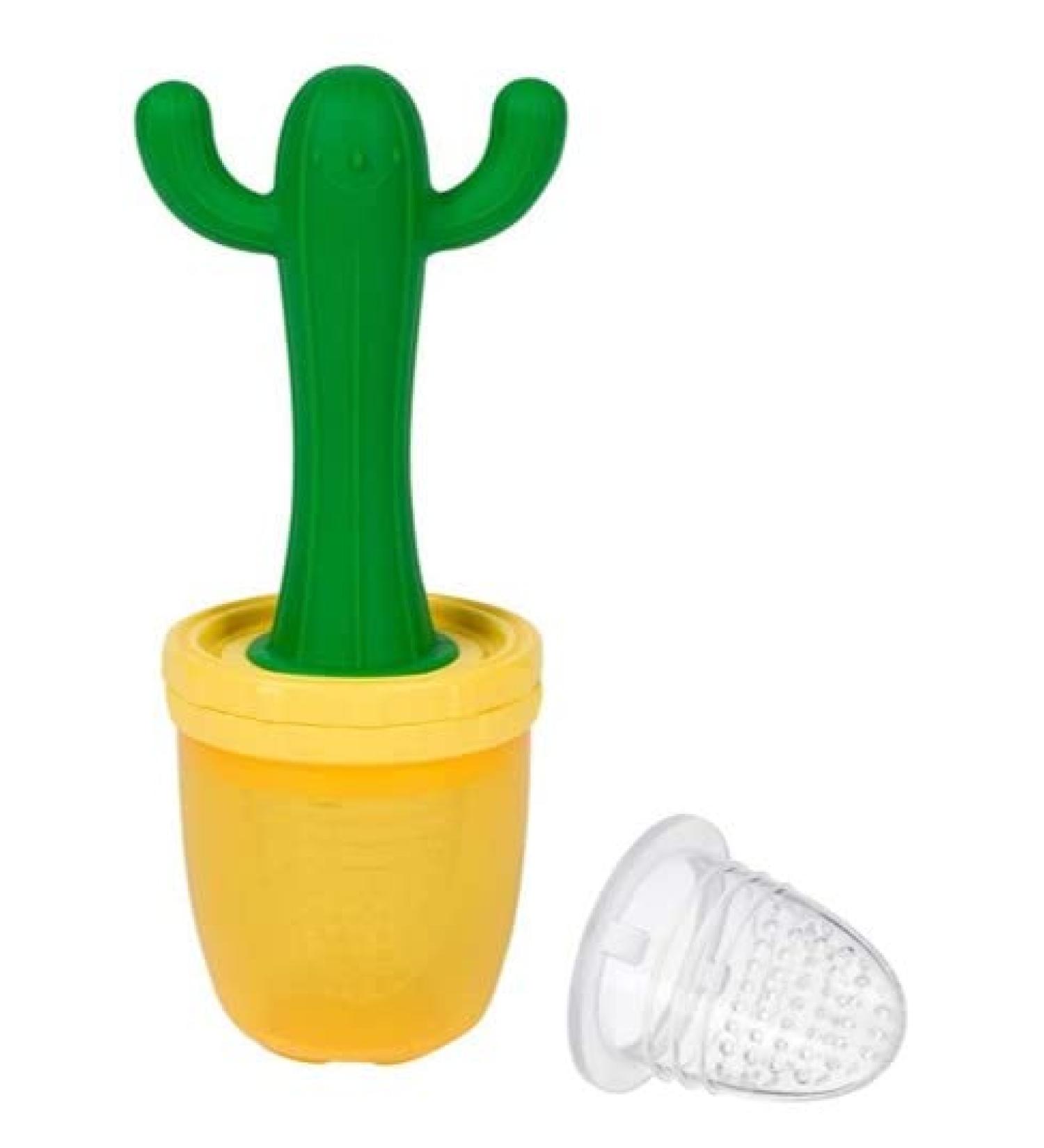 Lollaland 2-in-1 Cactus Fruit Feeder Pacifier for Babies - Food Teethers with Silicone Pouch - Buy Online on GoSupps.com