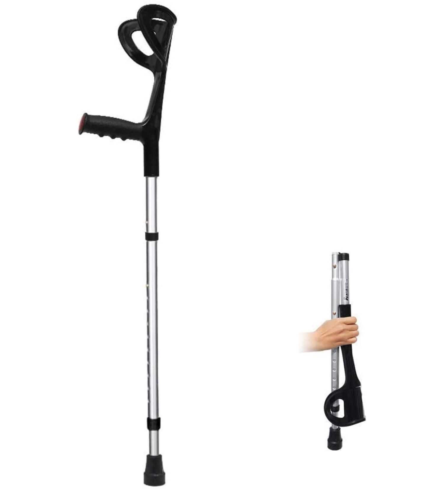 Forearm Crutches Adjustable Forearm Crutches 1 Pair of Sturdy Aluminum Lighter Crutches Handle with Comfortable high Density Grip Lightweight Arm Crutch Journey - Buy Online on GoSupps.com