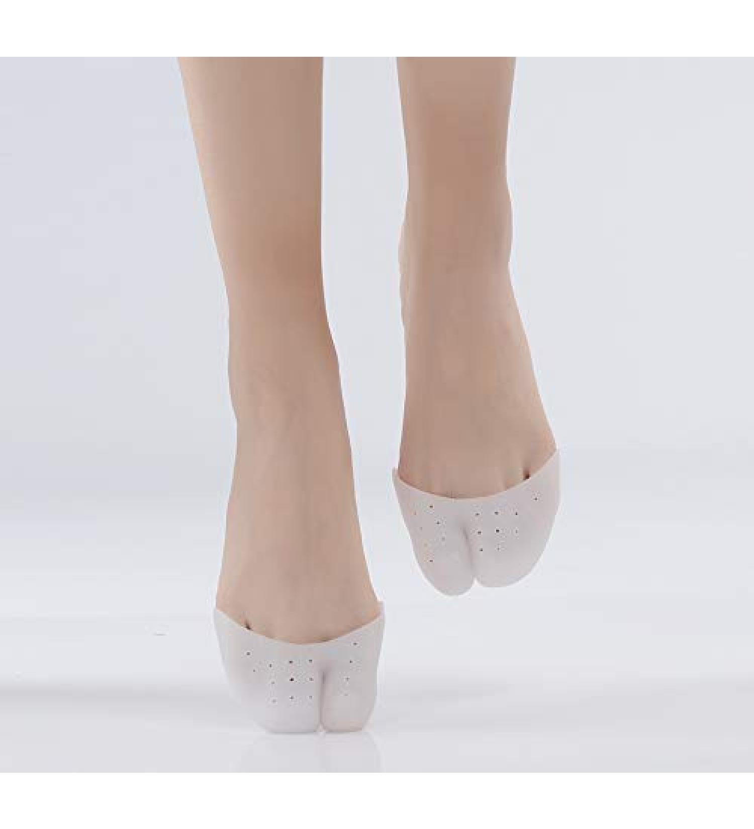 2 Pairs Gel Toe Cap Protectors - Forefoot Cushioning & Big Toe Protection - Prevent Calluses & Blisters - Soft Silicone Ballet Dance Shoe Pads with Breathable Hole - Buy Online on GoSupps.com