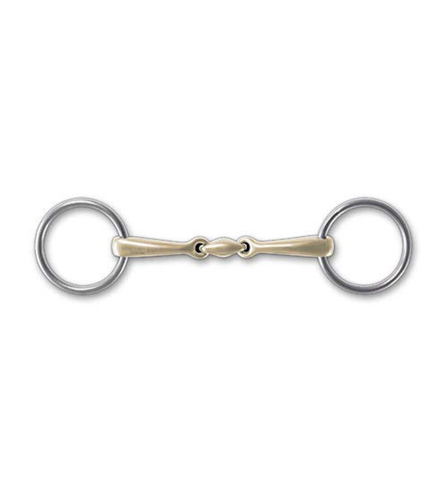 St bben bit 2224 snaffle bit/loose bit double broken 12.5 cm - 14 mm - Sweet Copper