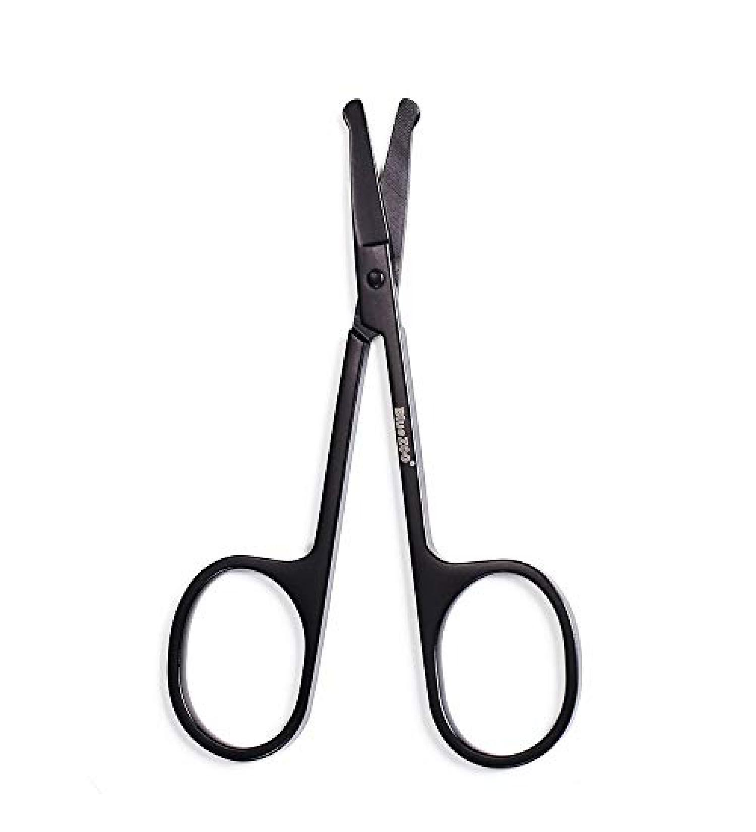 9CM Black Round Head Nose Hair Shaving Shaving Supplies and Accessories Hair Clipper Eyebrow Scissors Comb Eyelash Hair Trimmer - Buy Online on GoSupps.com