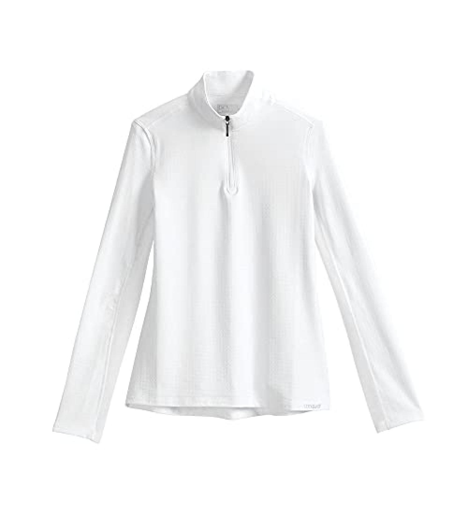Dover Saddlery CoolBlast 100 Girls' Long Sleeve Shirt - Small, White - Buy Online on GoSupps.com