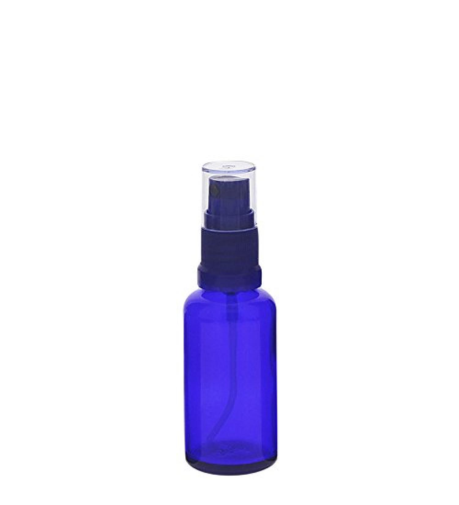 Blue glass bottle blue glass bottle with blue atomizer Kosmetex spray bottle glass bottle with pump atomizer 30 ml