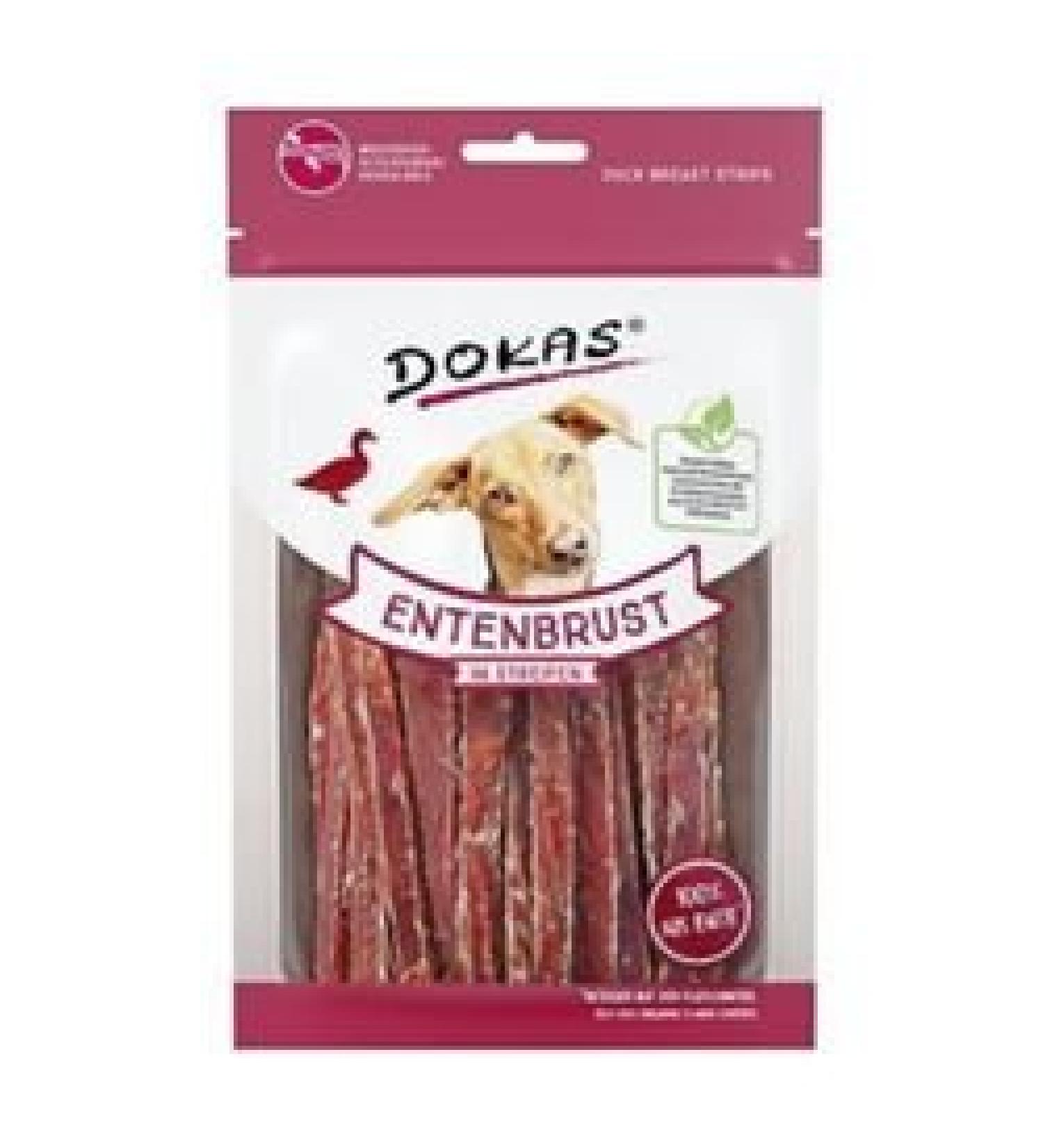 Dokas Dog Treats - Duck Breast Strips - 12 x 70 g