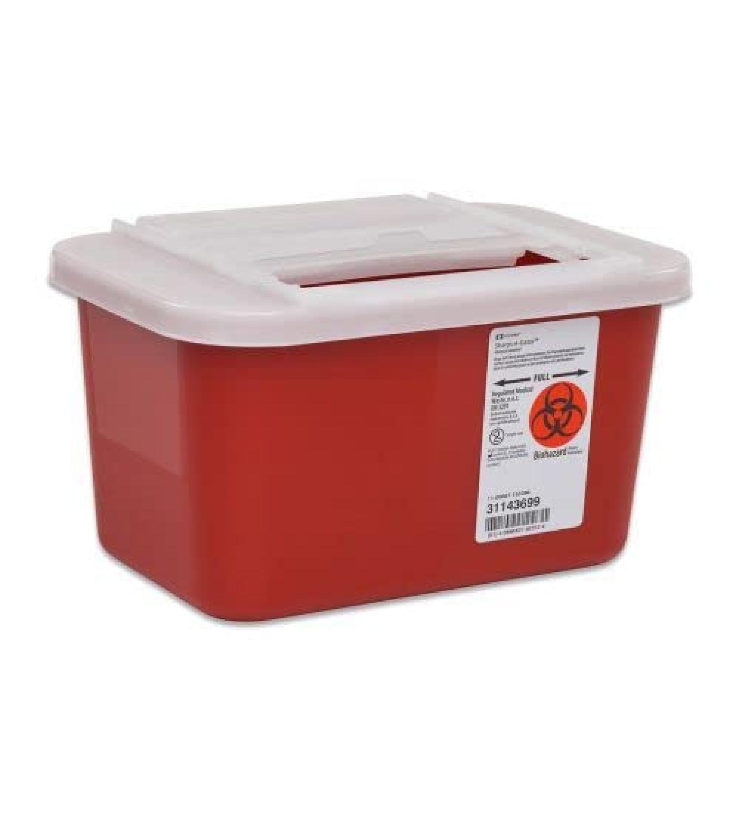 Covidien 31143699 Sharps-A-Gator General Purpose Sharps Container  Red  1 Gallon