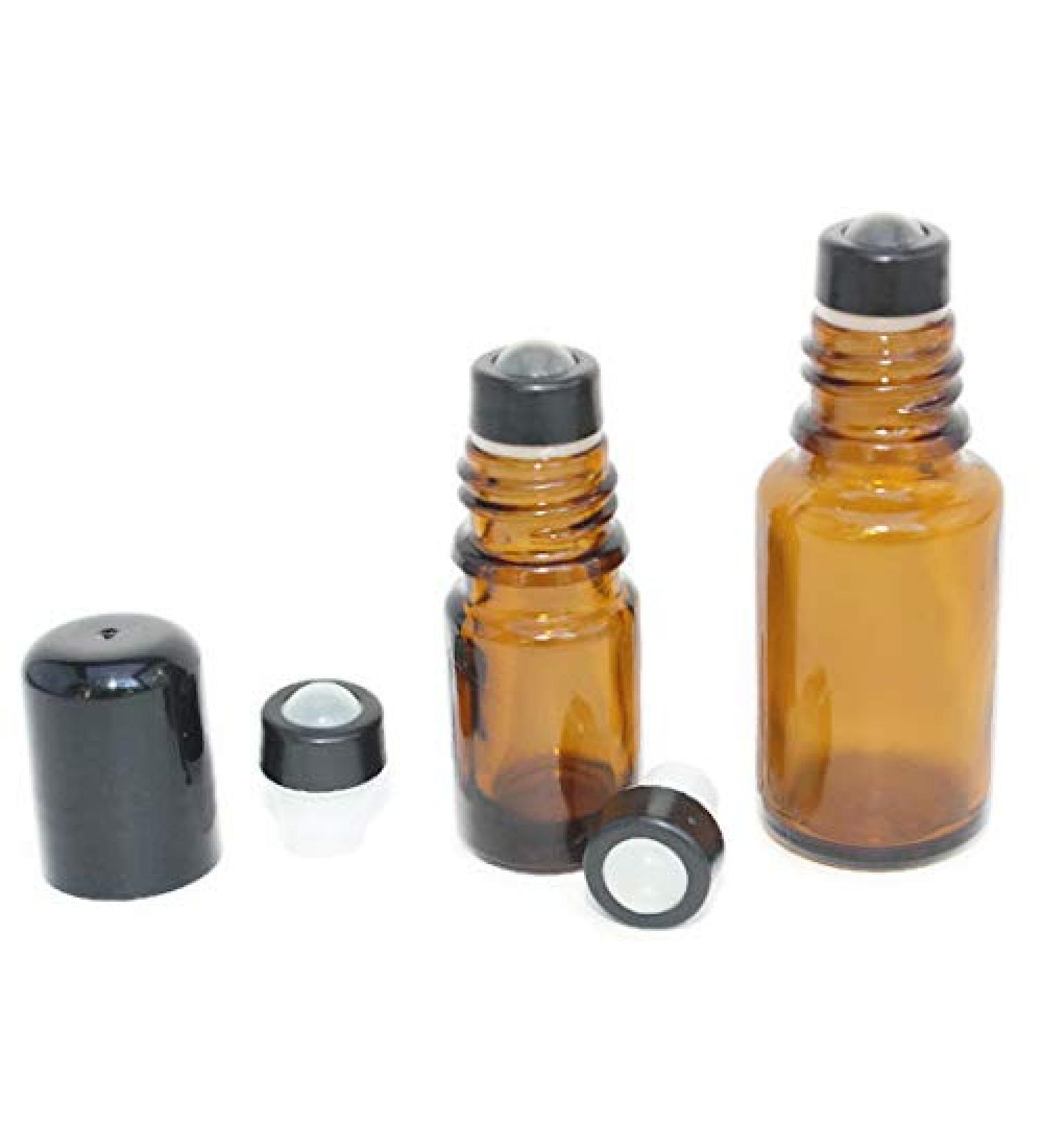 Essential Oil Roller Bottle Glass Ball Inserts - 12 Pack Leak Proof Removable Tops for 5ml & 15ml Bottles - Perfect for Oils Blends and DIY - Buy Online on GoSupps.com