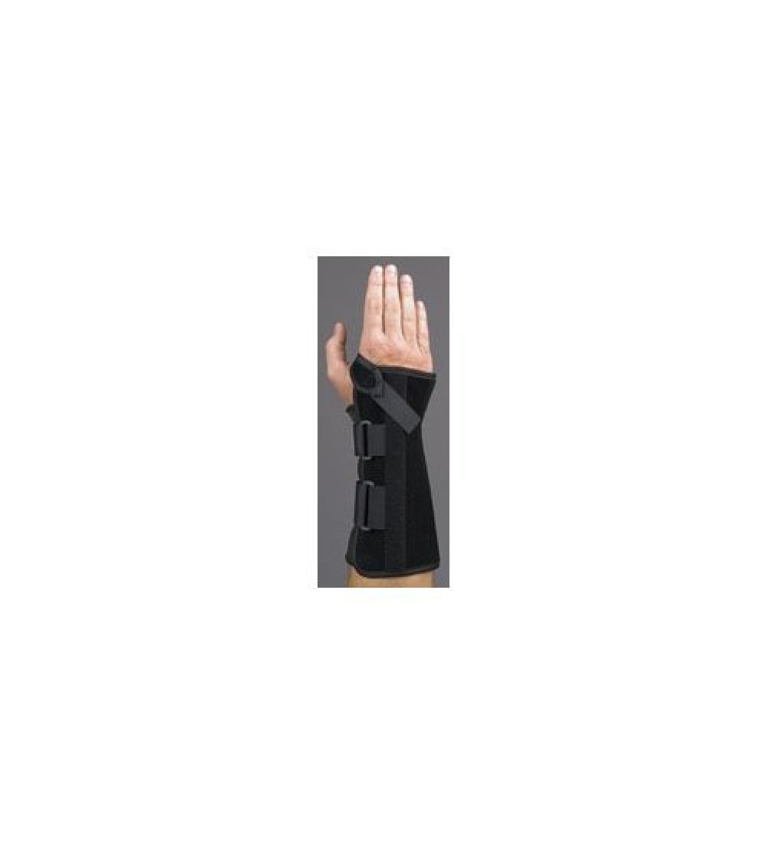 Med Spec V-Strap Wrist Support Brace 10.5" Black X-Large Left