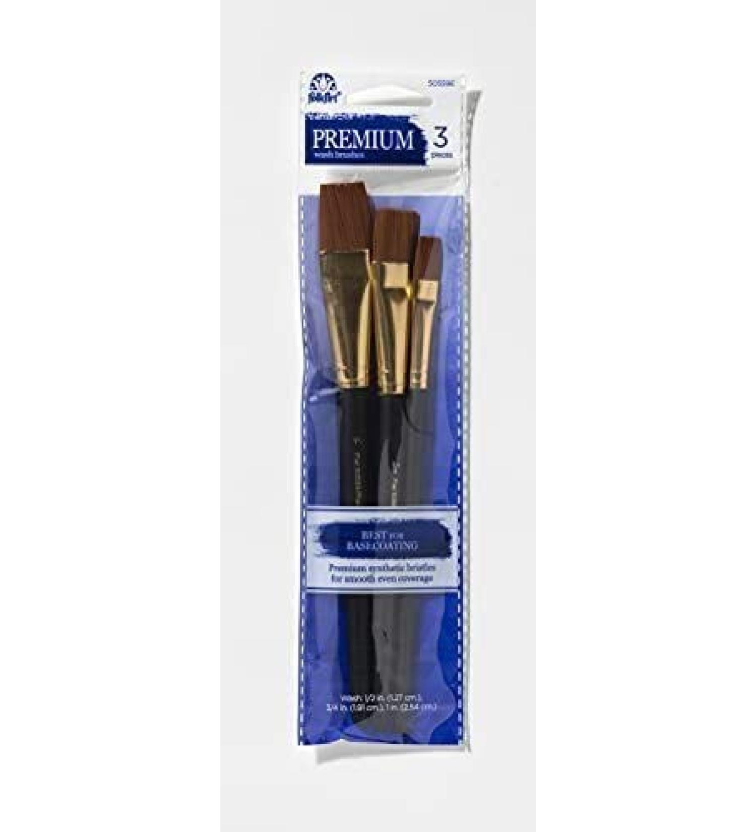 FolkArt Plaid Nylon Brush Set 50559 Brown - 3 Piece Set - Buy Online on GoSupps.com