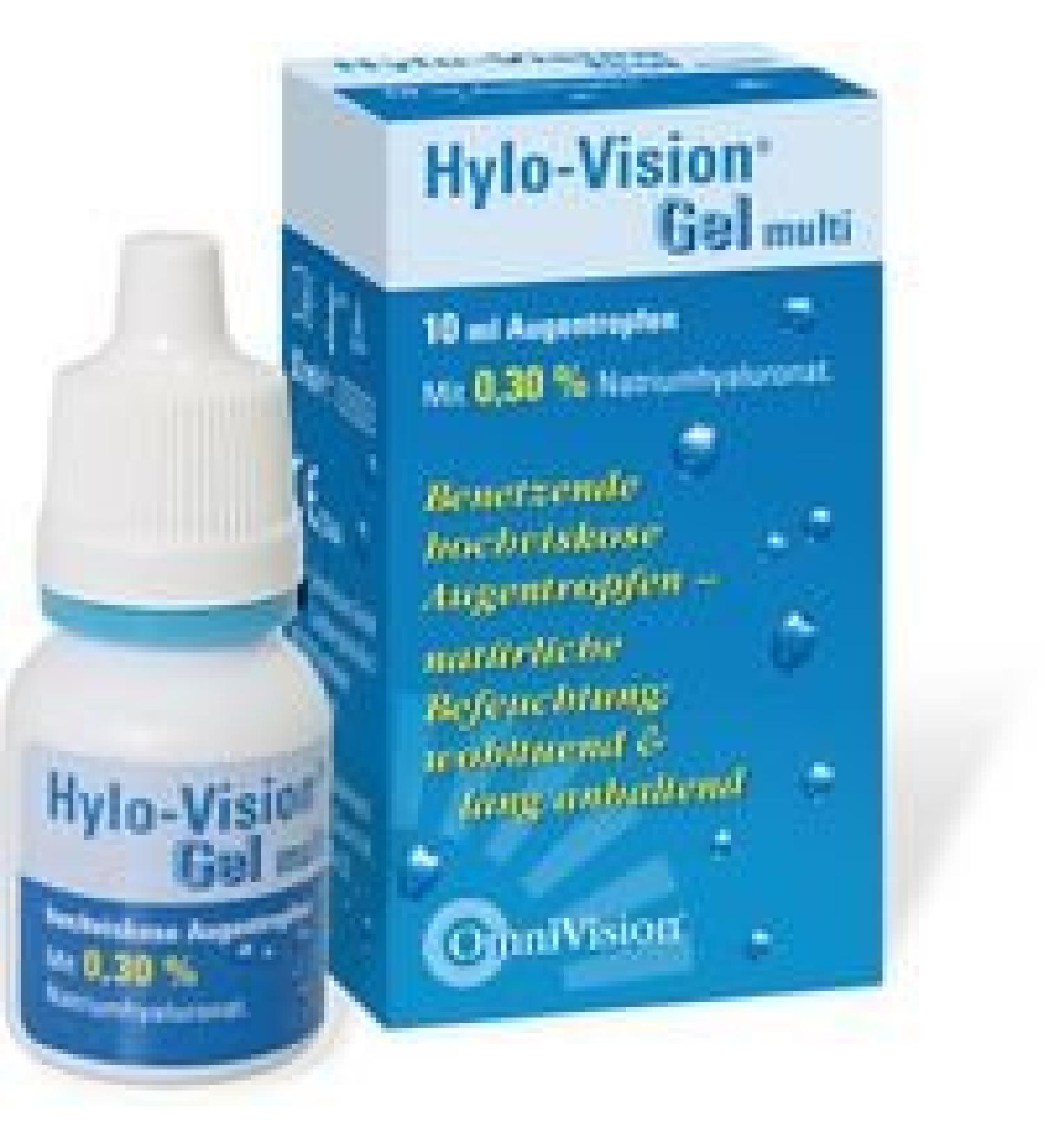 Hylo-Vision Gel Economy Set 4x10ml. Protects and moisturizes the surface of the eye and makes it lubricated