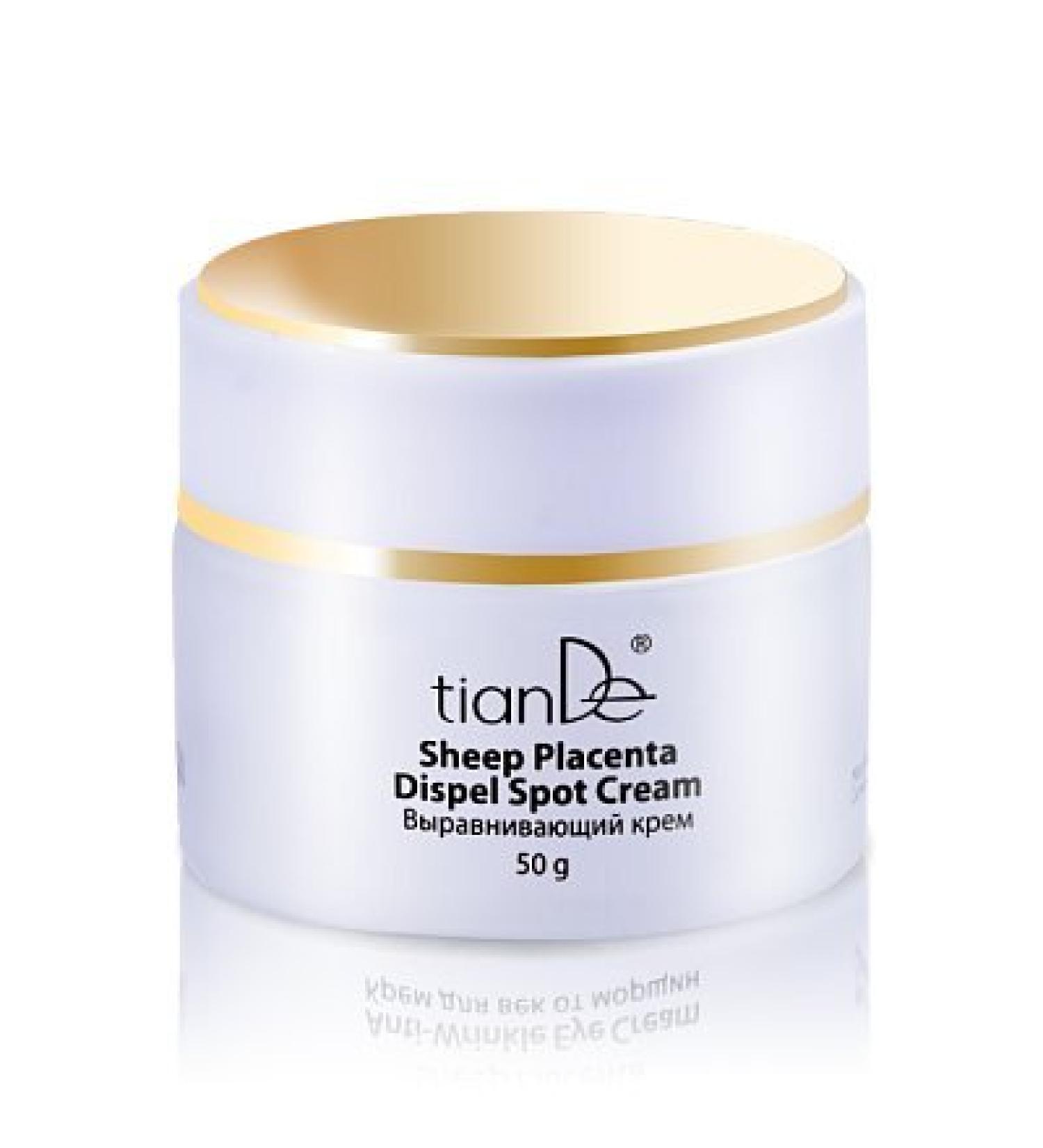 Spot-Removing Facial Cream with Placenta Extract 10302 TianDe Weight: 50 g Helps reducing pigmentation evens out perfect skin tone and texture - Buy Online on GoSupps.com
