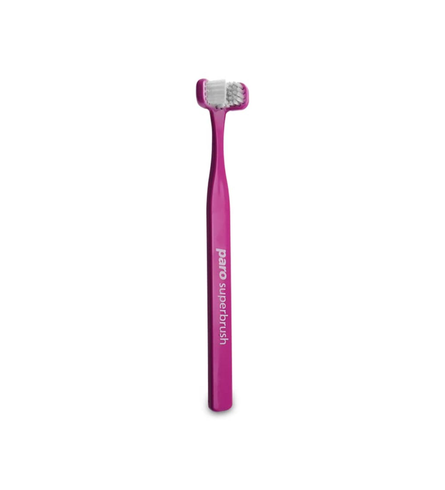 Paro 3 in 1 Superbrush - Soft Triple Head Toothbrush for Complete Oral Care | International Shipping Available - Buy Online on GoSupps.com