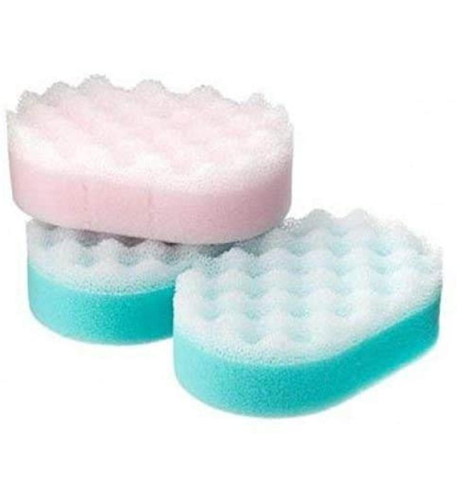 Exfoliating Bath Sponge Set for the Whole Family - 12 Pack - Dual Sided Scrubber for Smooth and Exfoliated Skin - Men, Women, Kids - Buy Online on GoSupps.com