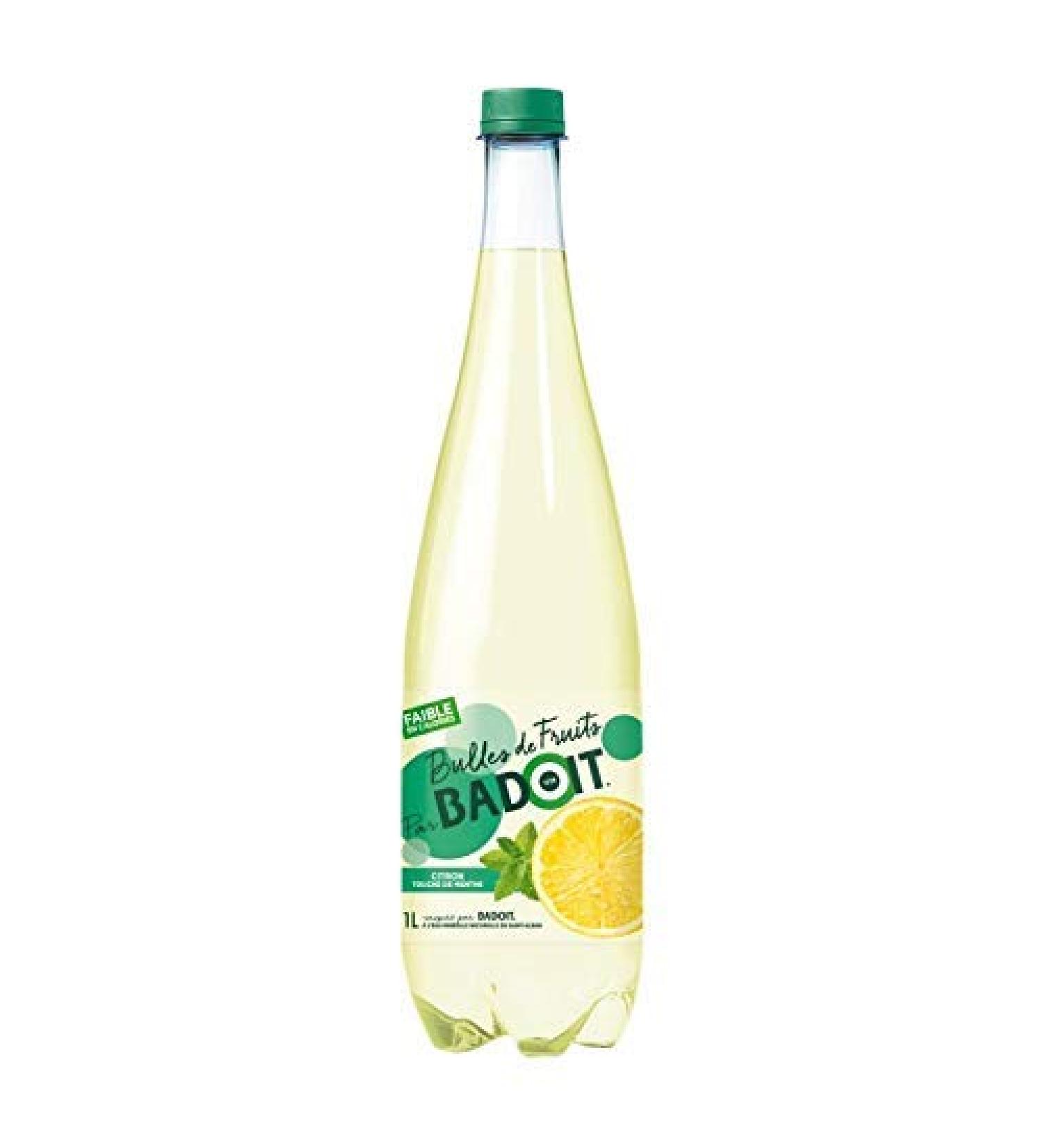 BADOIT - Flavored Water Touch of Mint 1L - Pack of 4 - Free Delivery