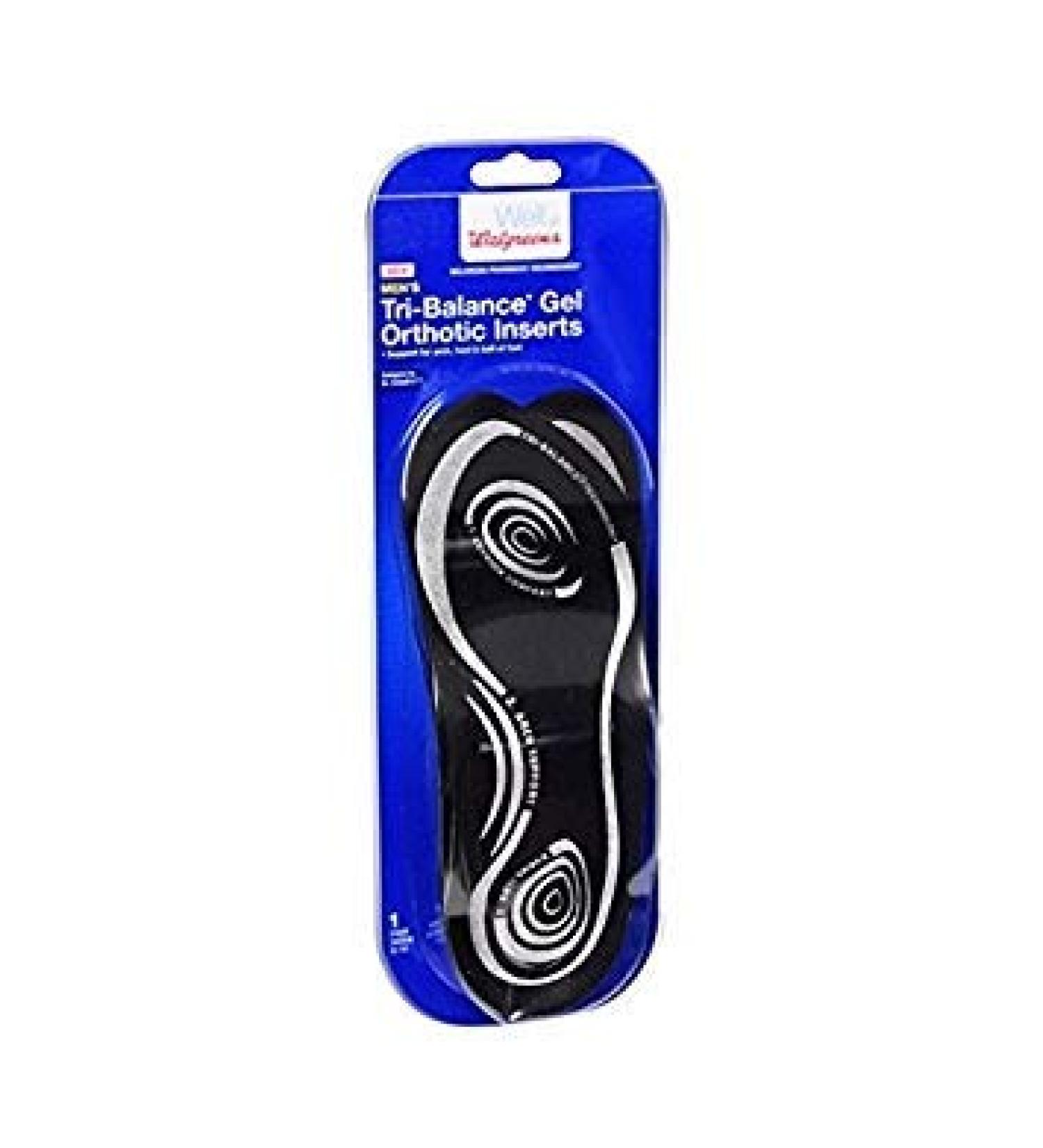 Walgreens Men's Tri-Balance Gel Orthotic Insoles 8-12 1 ea