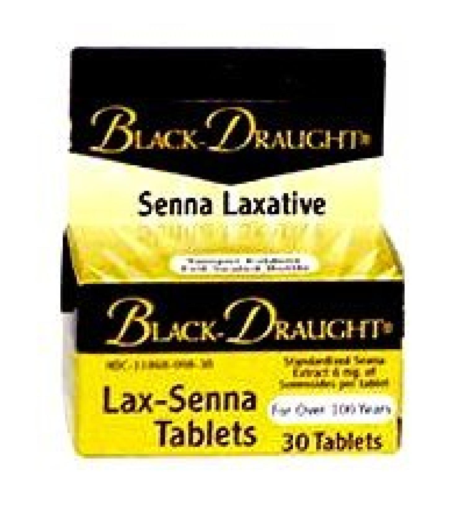 Black Draught Senna Laxative Tablets relieves Constipation - 30 Each