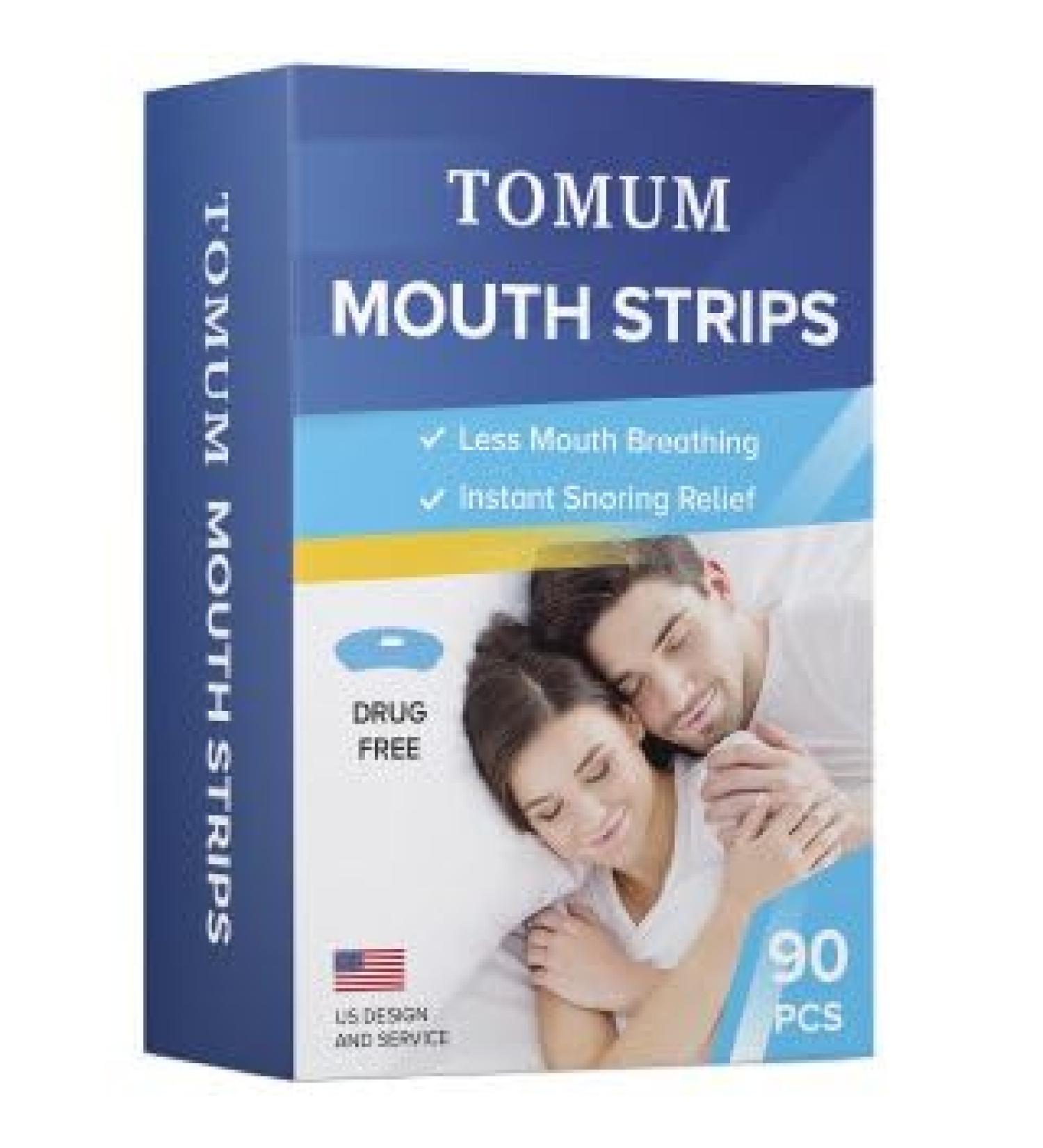 Tomum Mouth Tape for Sleeping - 90 PCS Yellow | Advanced Sleep Strips for Better Nose Breathing, Instant Snoring Relief & Less Mouth Breathing - Buy Online on GoSupps.com