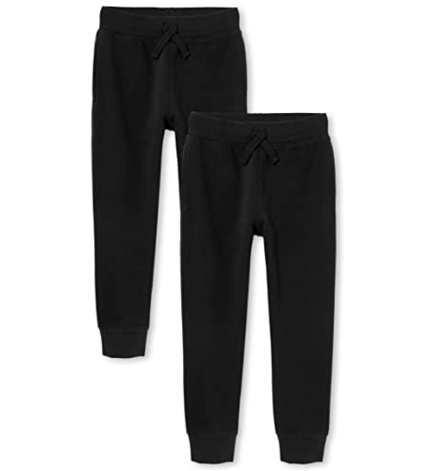 Children's Place Boys' Active Fleece Jogger Pants 2-Pack Medium Black - Set of 2 - Buy Online on GoSupps.com