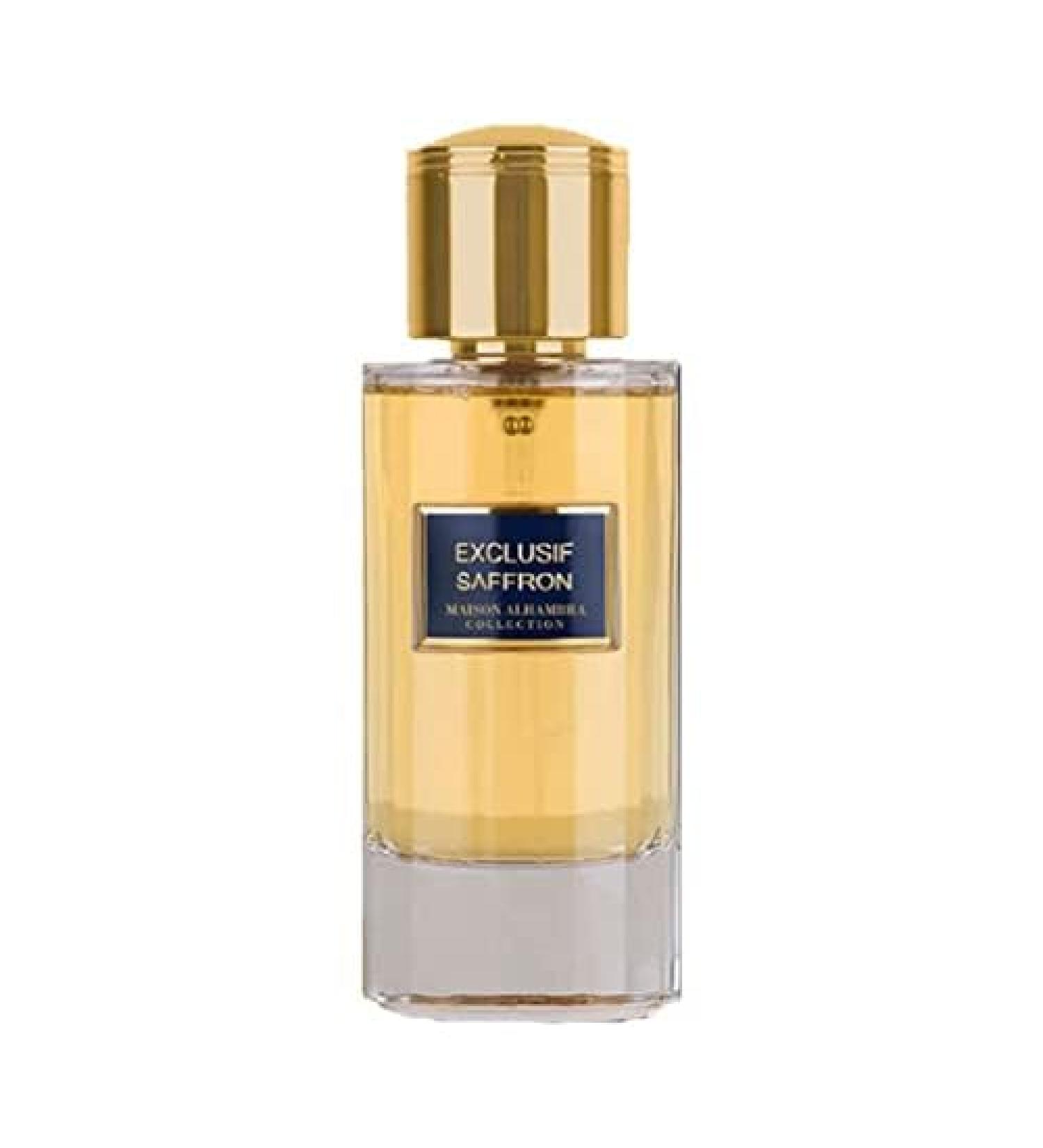 dk ALHAMBRA EXCLUSIF SAFFRON 100ml | LUXURY LONG LASTING FRAGRANCE | PREMIUM IMPORTED FRAGRANCE SCENT FOR MEN AND WOMEN | PERFUME GIFT SET | ALL OCCASION (Pack of 1)
