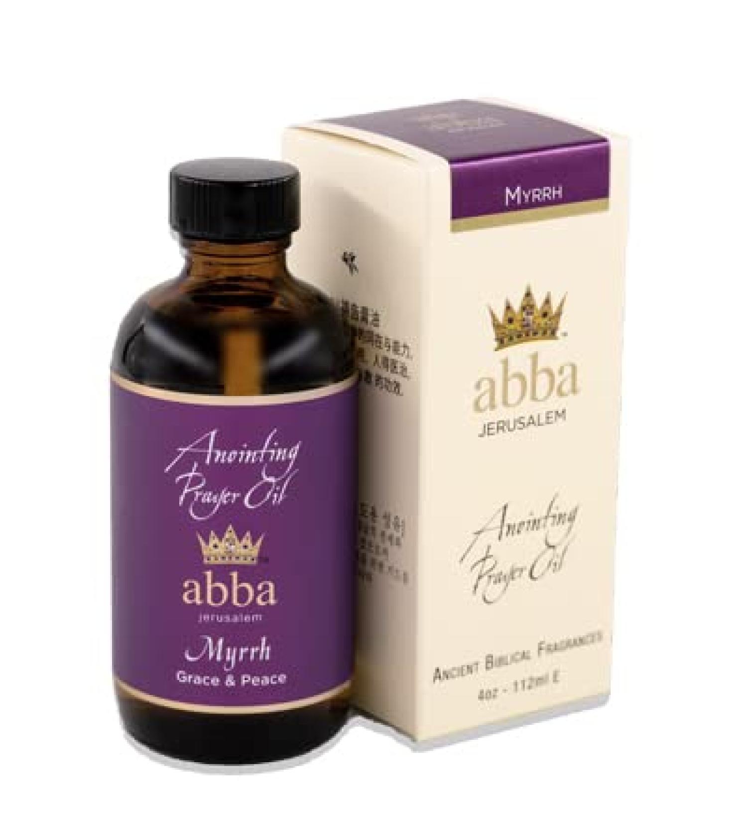 Abba Christian Products Myrrh Anointing Oil (4 oz) 1 pk Myrrh 4 Fl Oz (Pack of 1)