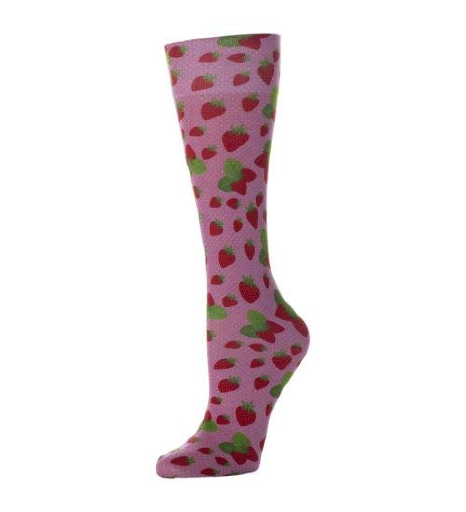 Red Moby Celeste-Stein-CMPS-2-2225 Womens 15-20 mmHg Compression Sock - Strawberry Jam