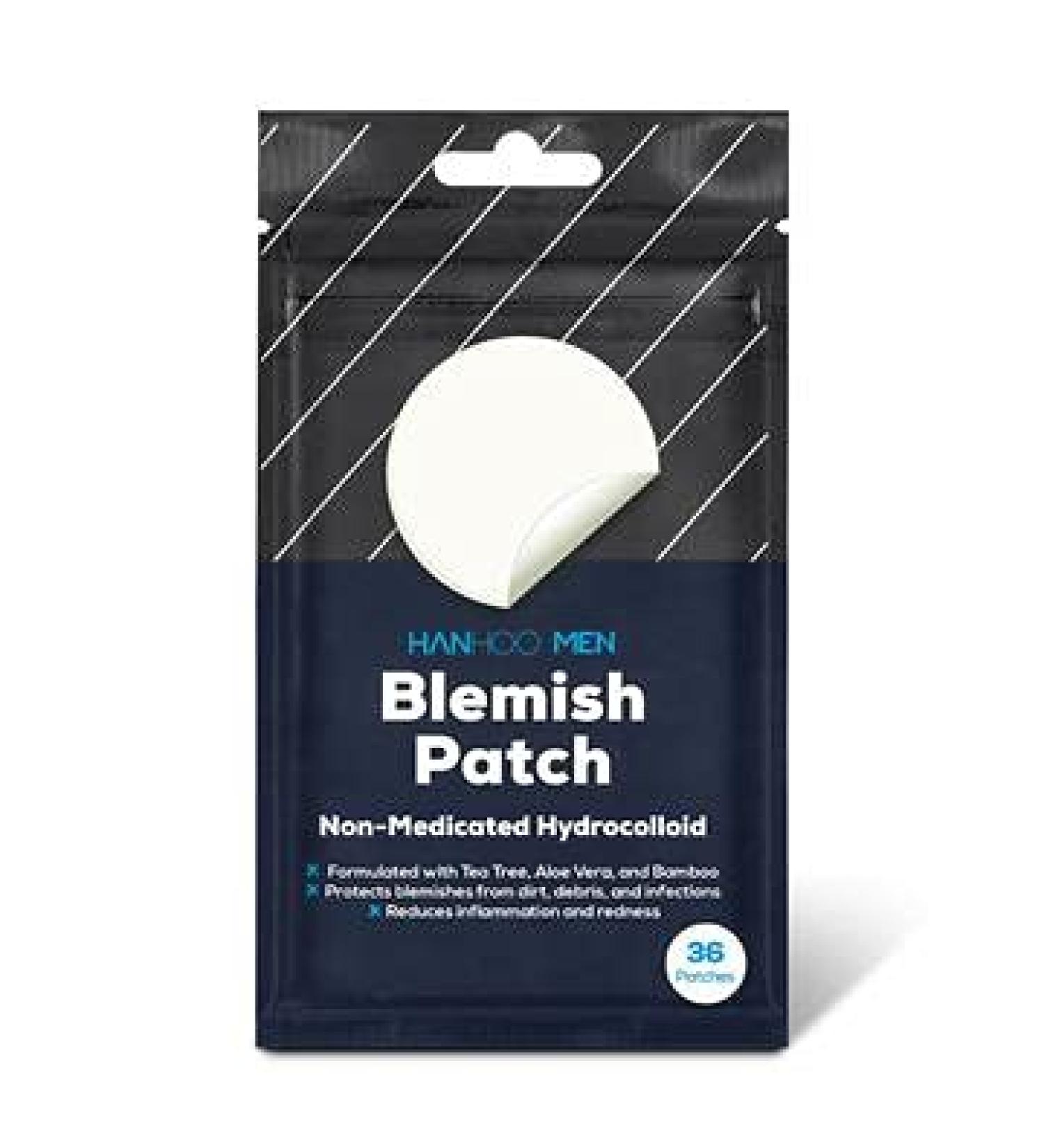 HANHOO Men's Blemish Patch with Aloe Vera, Tea Tree & Bamboo - 36 Count - Buy Online on GoSupps.com