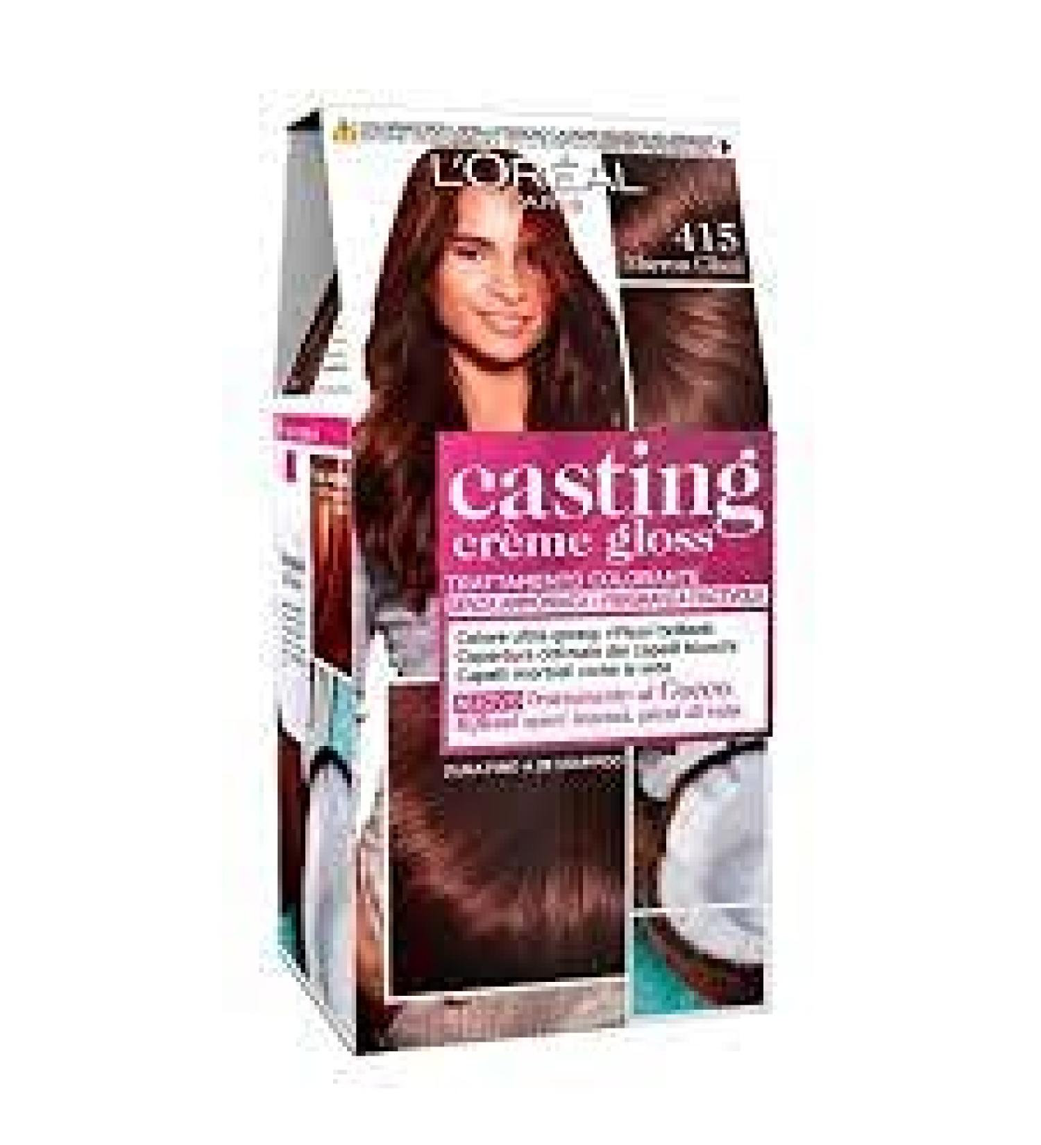 L'Oréal Paris N415 Casting Crème Gloss Hair Color Ammonia Free Maroon Glace'