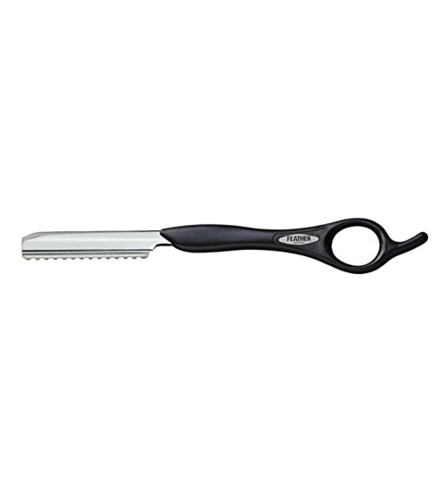 Feather Styling Razor Black 7.5 Inch - Professional Hair Cutting Tool - Buy Online on GoSupps.com