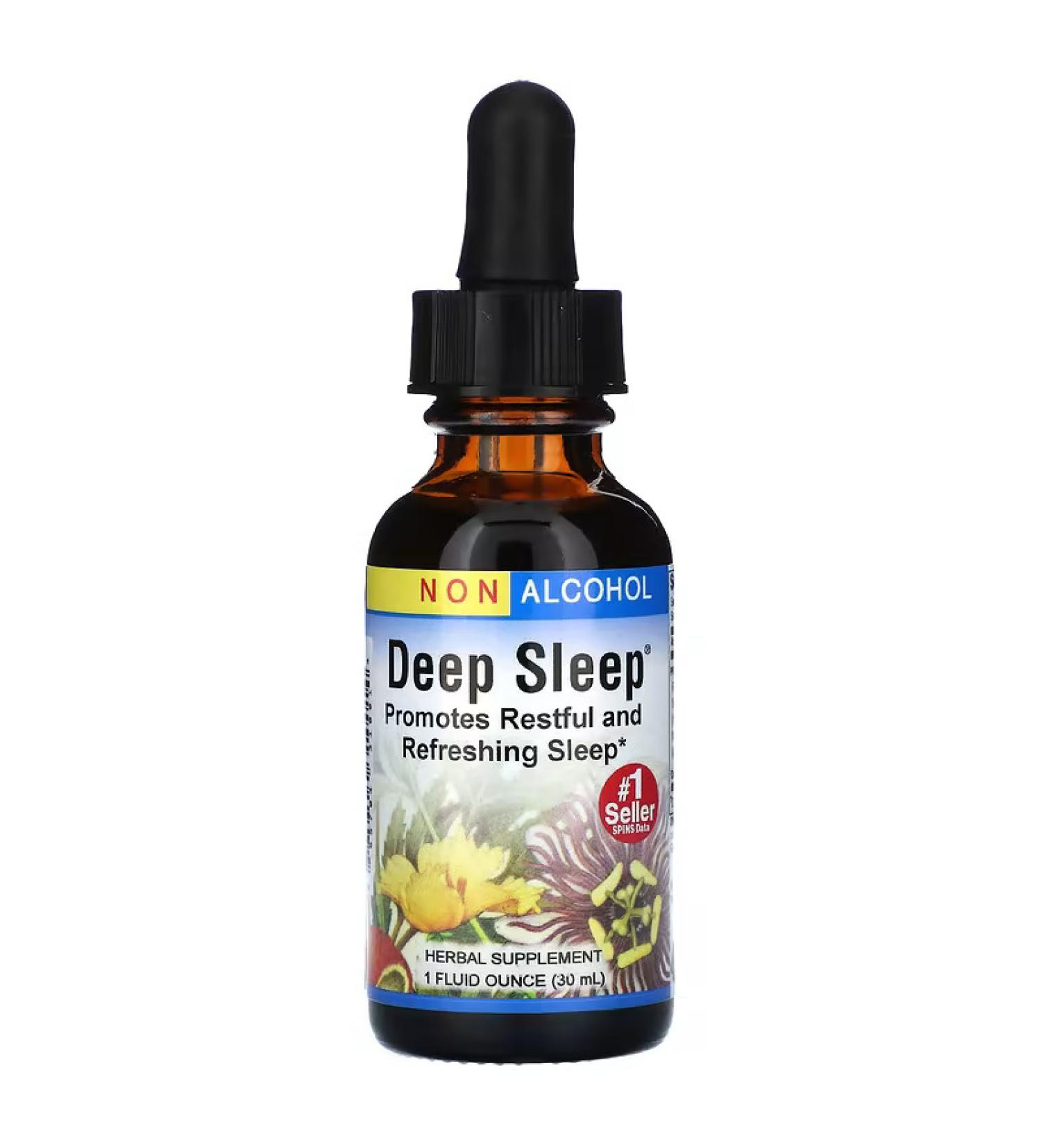 Herbs Etc. Deep Sleep Formula - Alcohol Free Herbal Supplement | 1 fl oz (30 ml) - Buy Online on GoSupps.com
