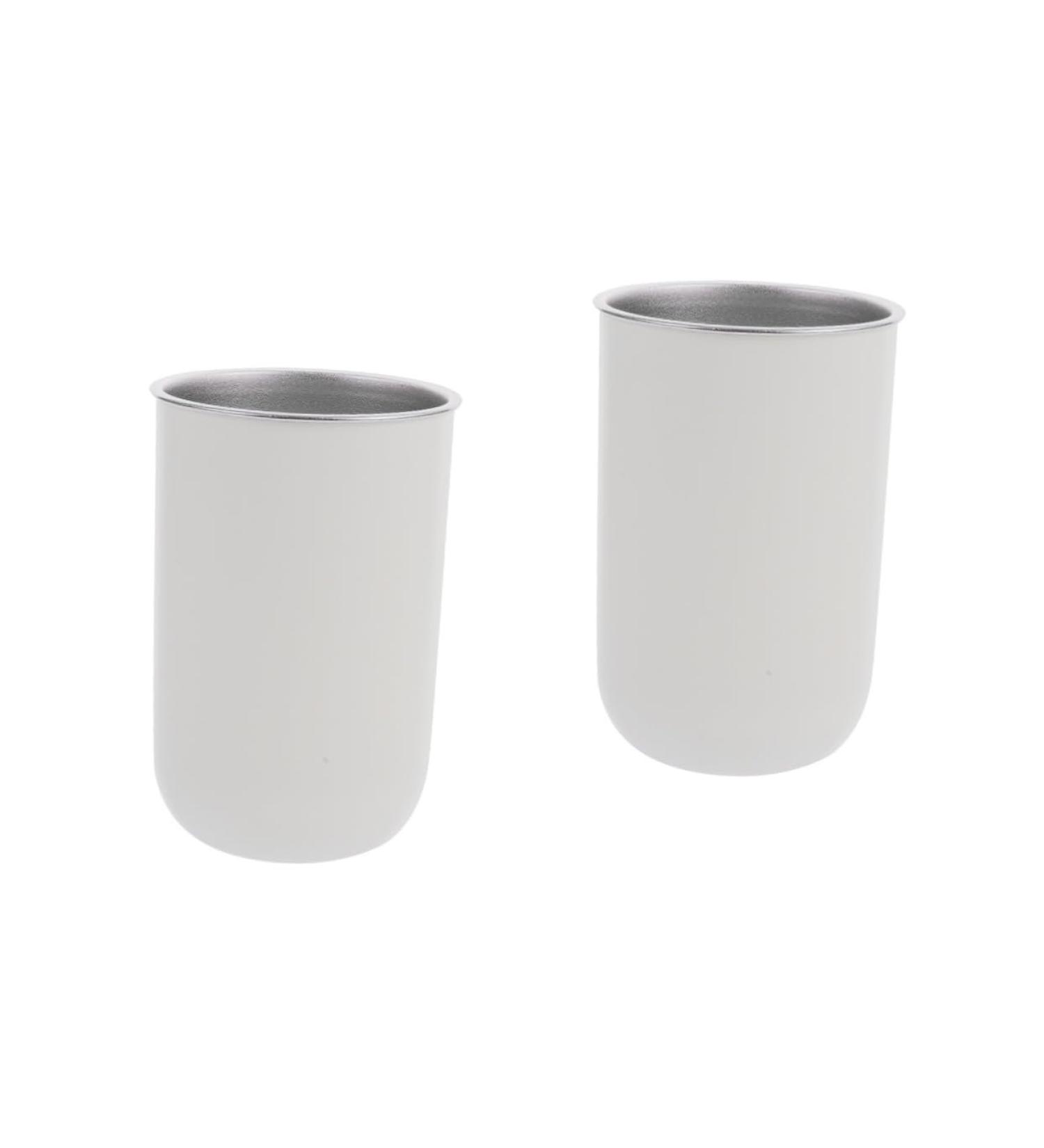 STOBAZA 2pcs Stainless Steel Mouth Wash Cups | Reusable Bathroom Toothbrush & Toothpaste Holders - Buy Online on GoSupps.com