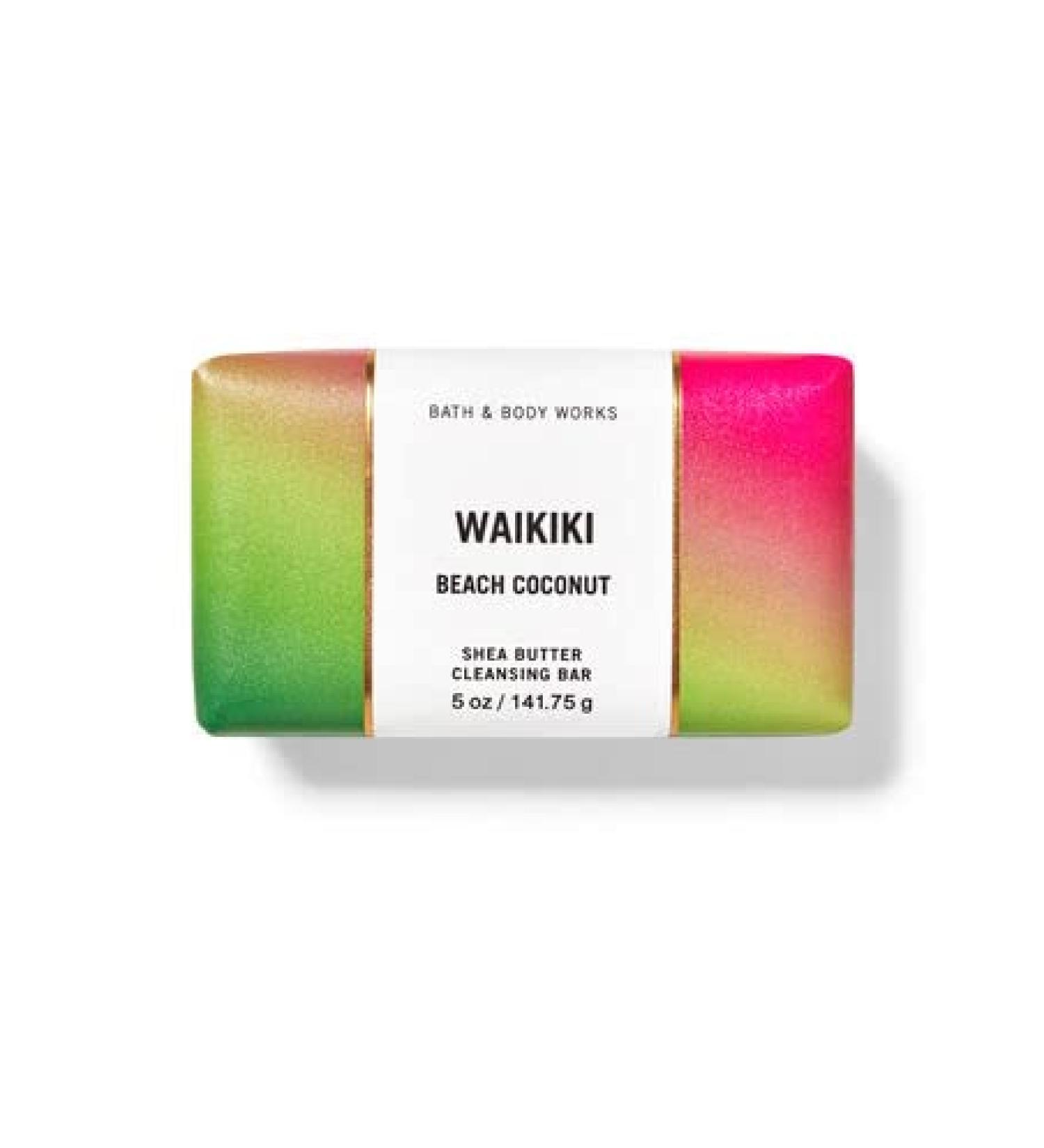 Bath and Body Works Waikiki Beach Coconut Shea Butter Cleansing Bar - 5 oz (141 g) | International Shipping Available - Buy Online on GoSupps.com