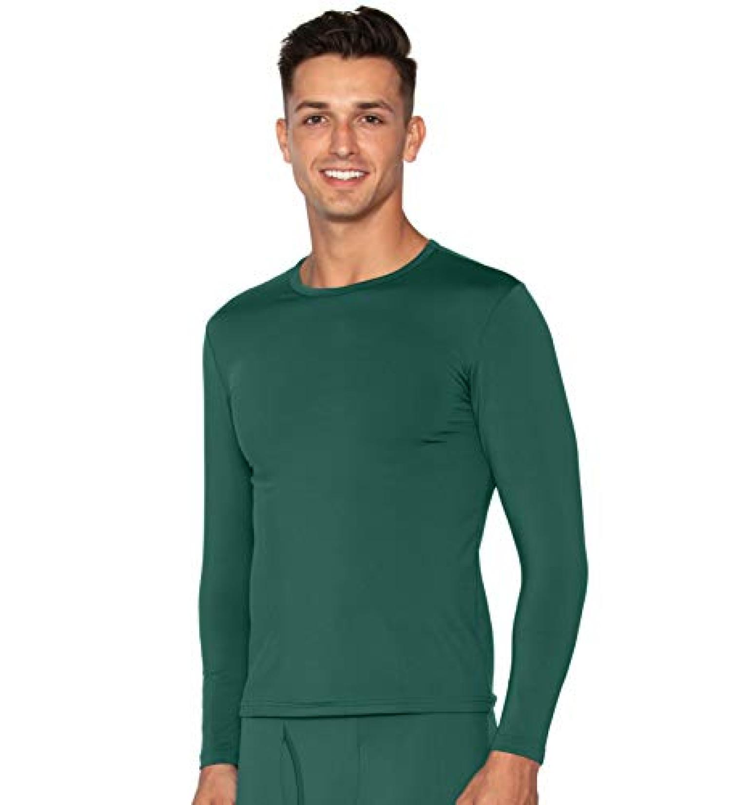 Bodtek Men's Thermal Underwear Shirt - Fleece Lined Baselayer Top (Hunter Green, Large) - Buy Online on GoSupps.com