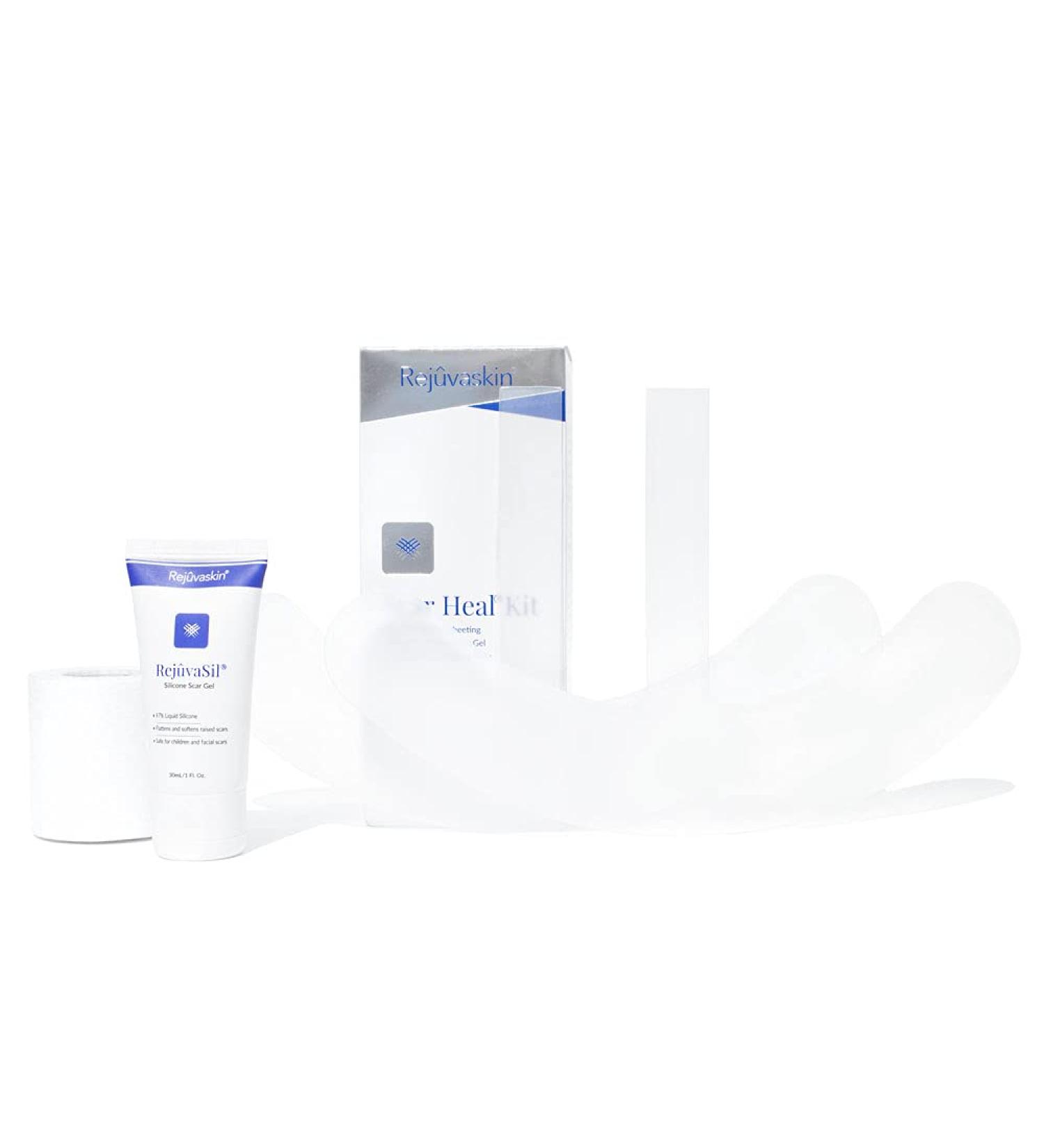 Rejuvaskin Scar Heal Kit - Breast Scar Treatment - Soften, Flatten, Reduce Scars - Silicone Sheet & Medical Tape - Physician Recommended - Buy Online on GoSupps.com