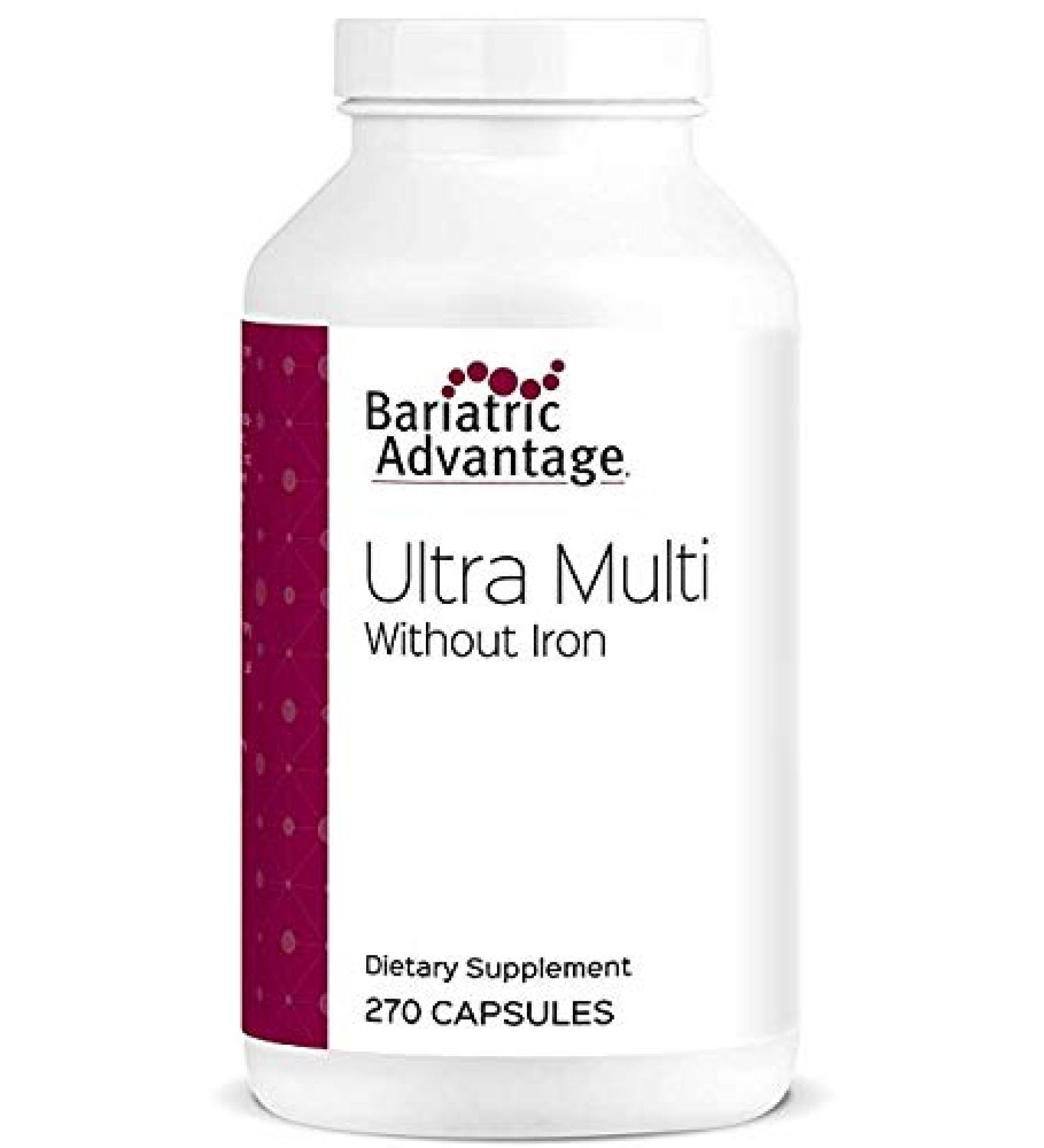 Bariatric Advantage Ultra Multi Without Iron - 270 Capsules, 22 Essential Vitamins for Bariatric Surgery Patients - Buy Online on GoSupps.com