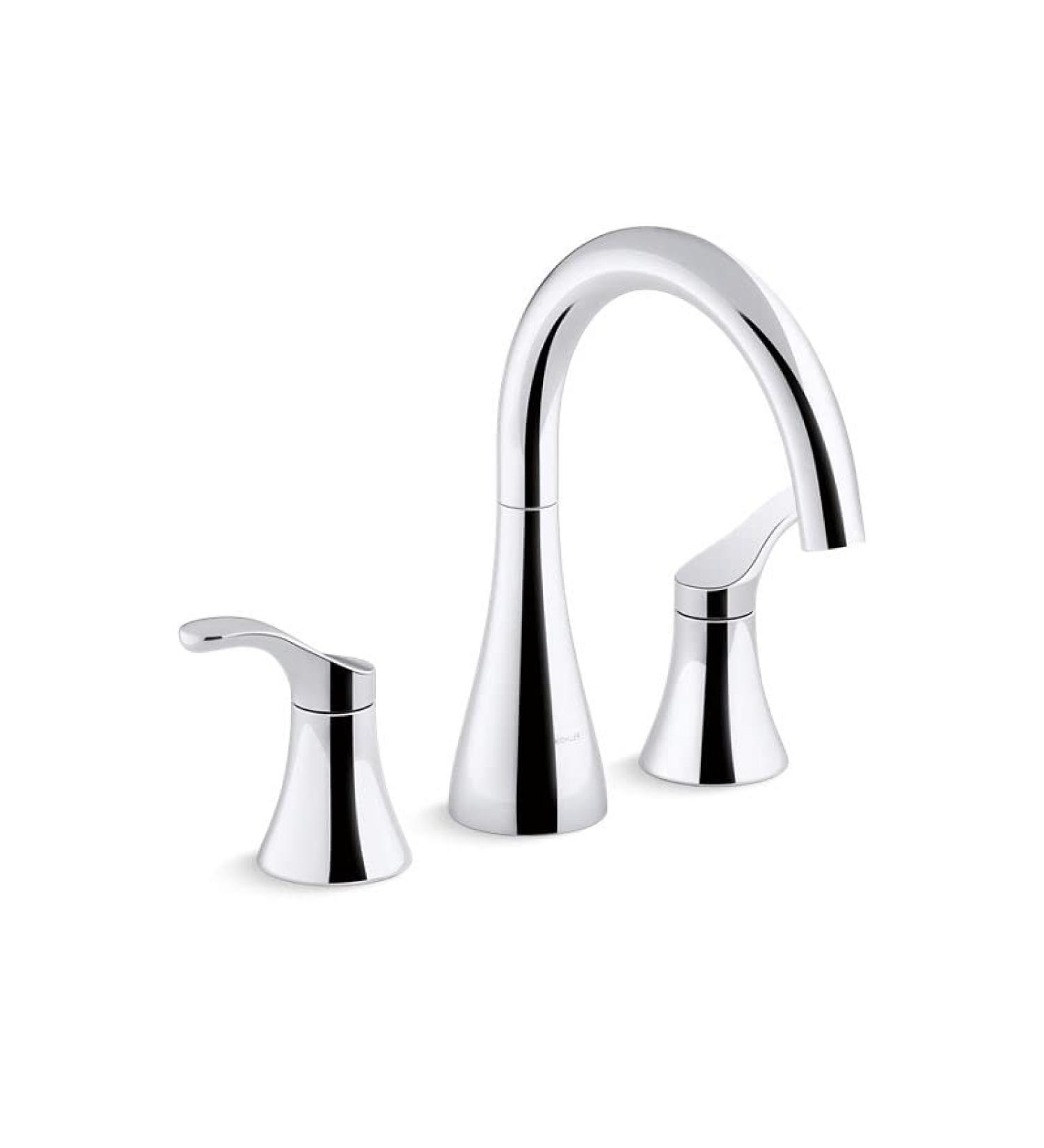 Kohler T26426-4-CP SIMPLICE Deck-mount bath faucet trim Polished Chrome