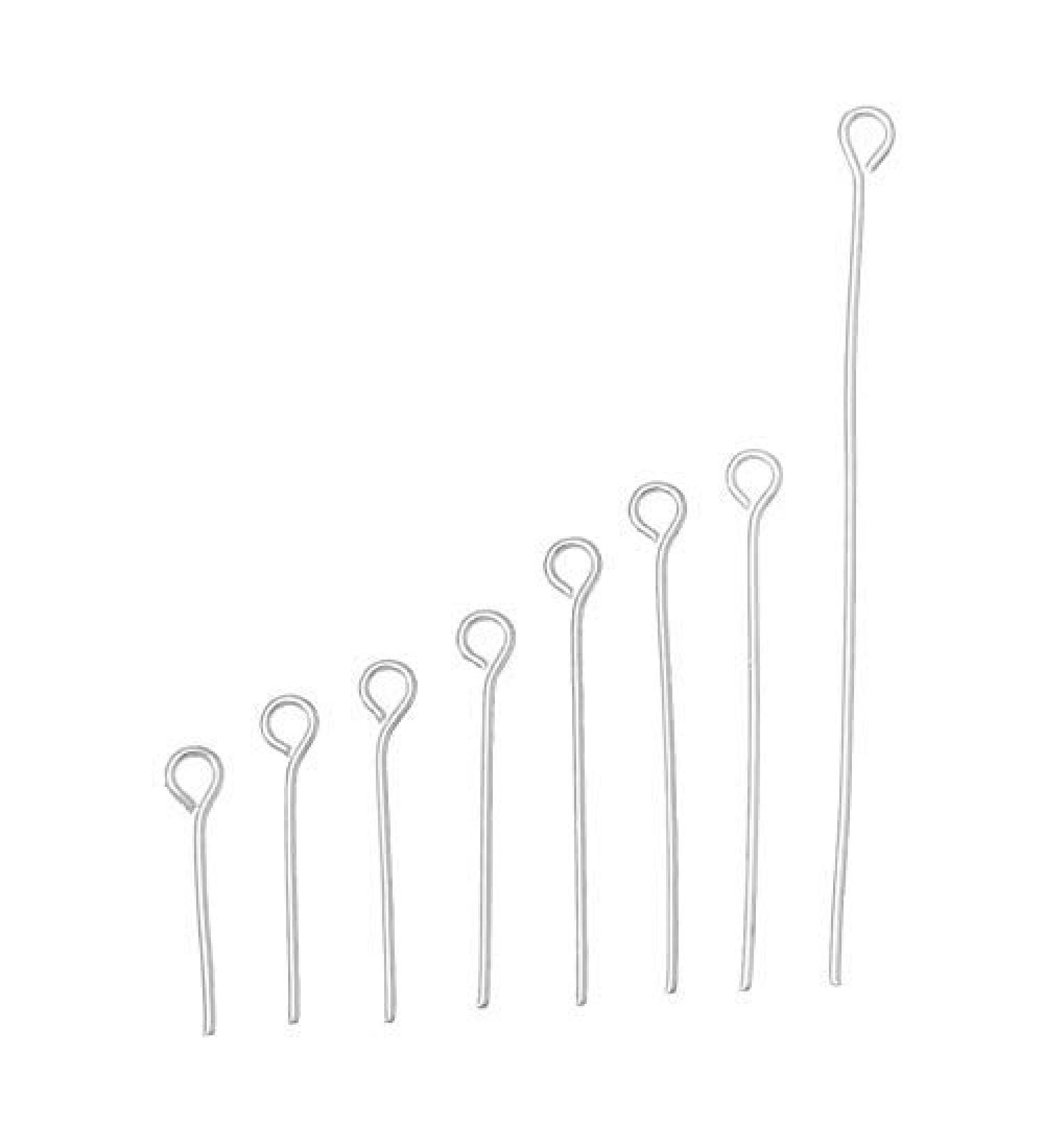 800 PC Mixed Sizes Silver Plated Eye Pins Findings Head Pins for DIY Jewelry Making - Buy Online on GoSupps.com