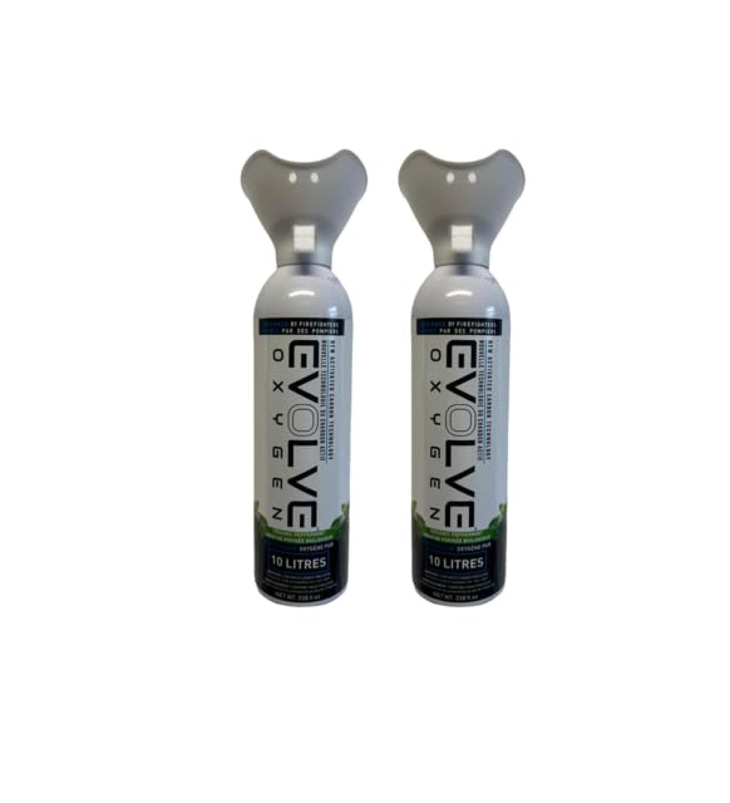 Flavored: 10L Pure Oxygen Canister | Flavored and Infused with Organic Peppermint. 99.7% Supplemental Oxygen Can | Patented Compact Compression Technology | Enhances Concentration Performance Energy & Recovery | Ideal for Sports Study & Travel | 2 Pack |  - Buy Online on GoSupps.com