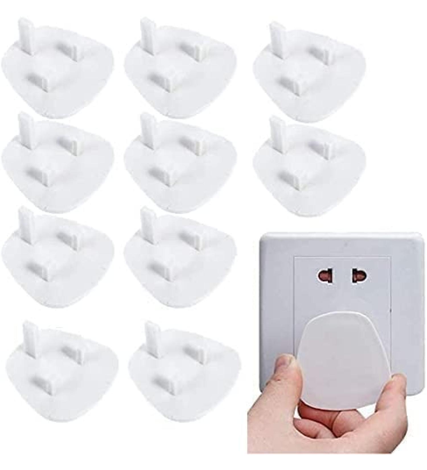10 Pcs Plug Socket Covers - Baby Safety Proofing Electrical Outlet Guards + Fire & Water Leak Protection - Ideal for Home, Office, School & Hospitals (White) - Buy Online on GoSupps.com