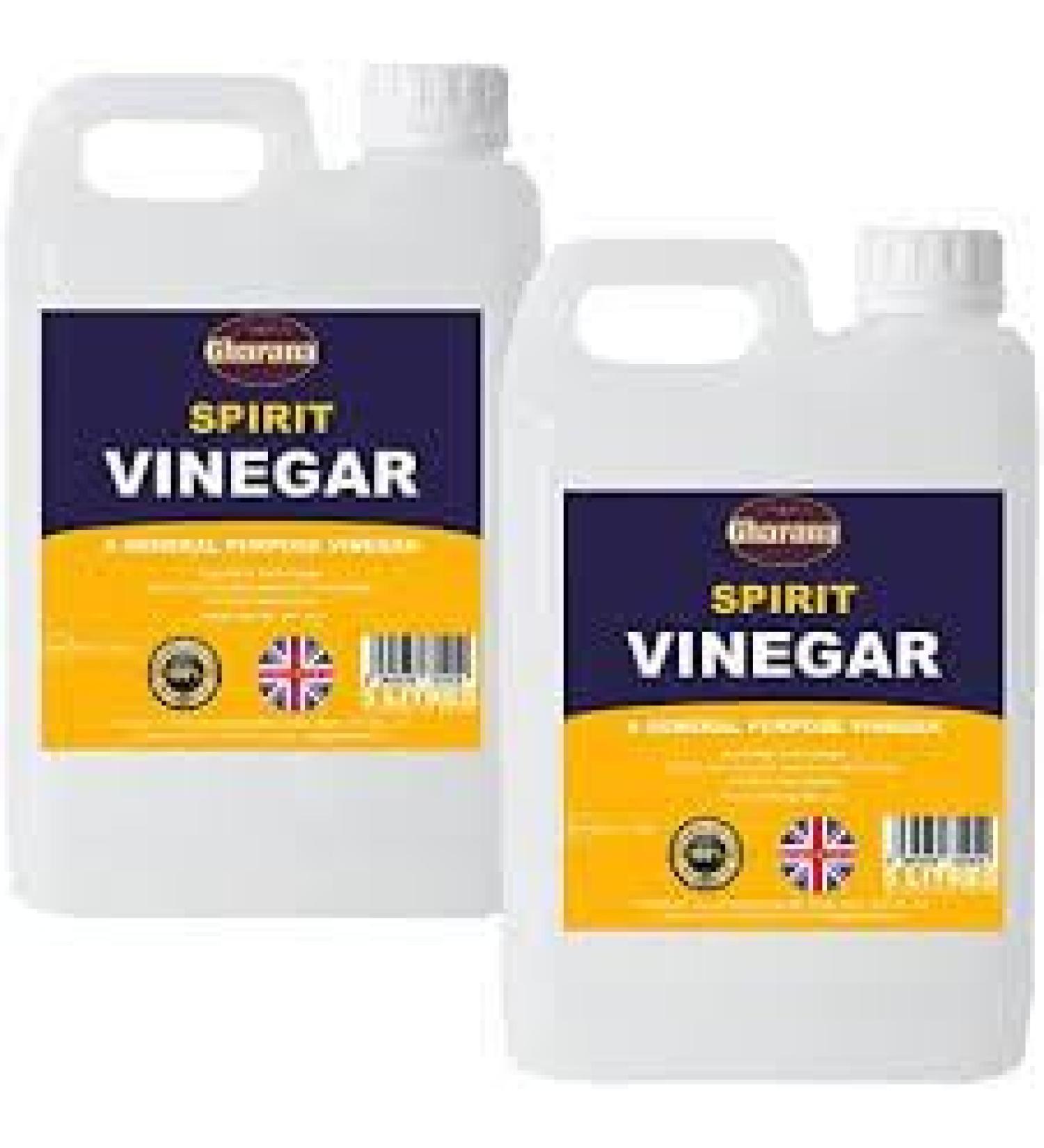 Gharana White Vinegar 5lit (Pack of 2) | Perfect for Marinating Dressing & Pickling | Active for Disinfection Deodorizing & Stain Removal | Food Preserver - Buy Online on GoSupps.com