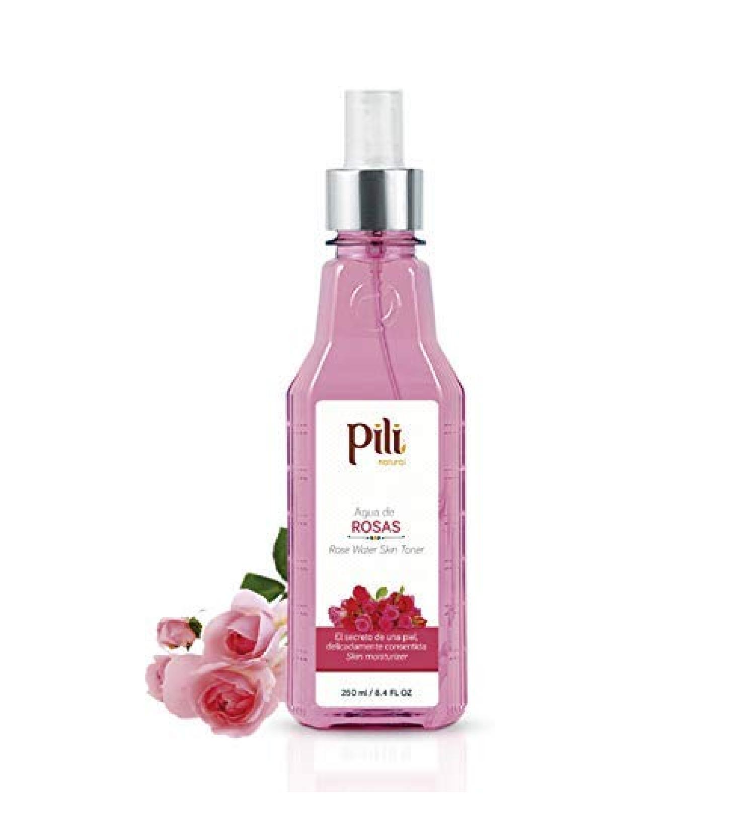 PILI Rose Water Facial Toner for Sensitive Skin - Refreshing & Moisturizing Natural Rose Extract Glycerin - 8.4 oz - International Shipping Available - Buy Online on GoSupps.com