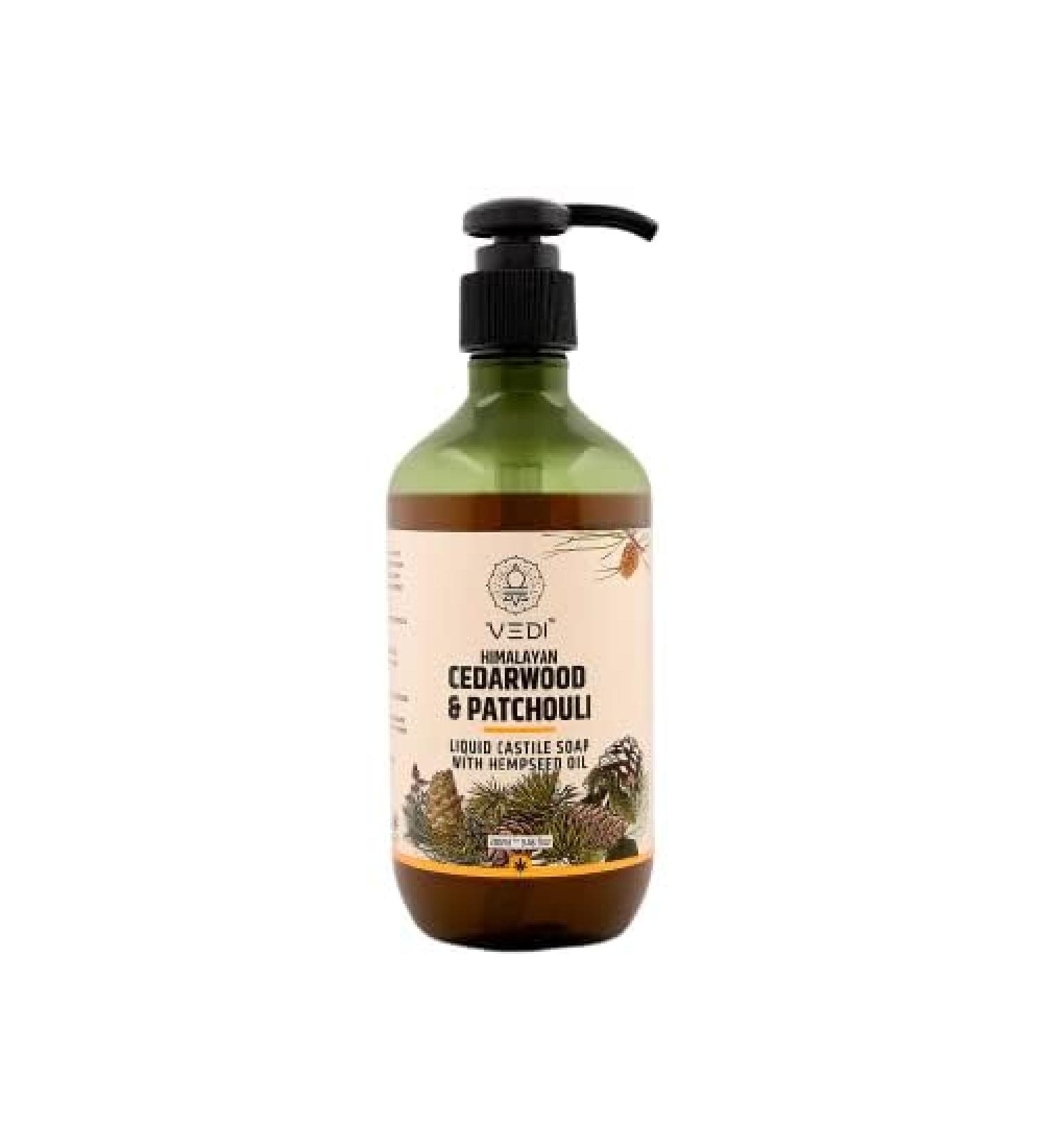 Ve di Himalayan Cedarwood & Patchouli Liquid Castile Soap - 100% Natural Vegan SLS & Paraben Free 280ml | Eco-Friendly Hemp Based Cleanser - Buy Online on GoSupps.com