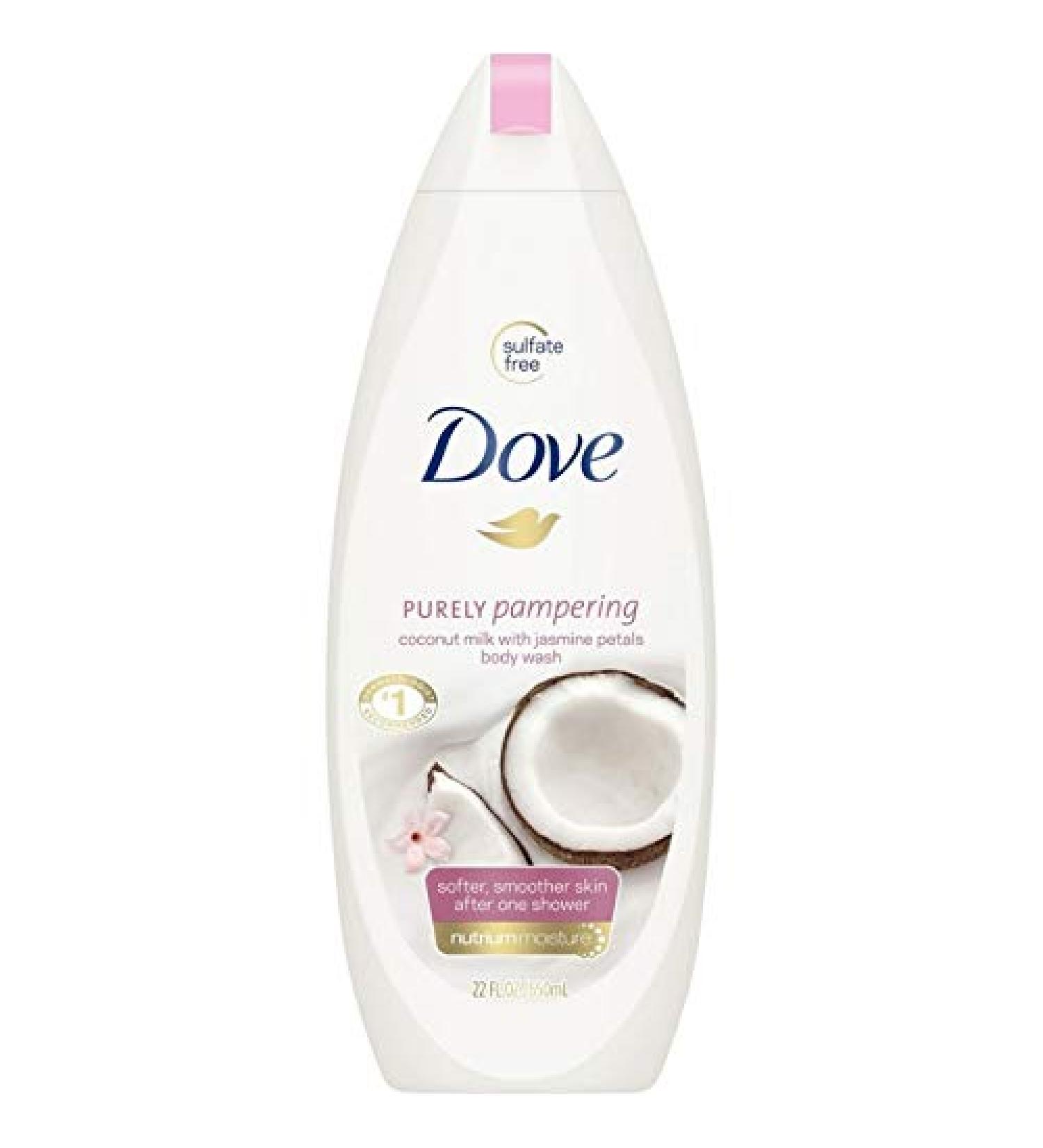 Dove Purely Pampering Body Wash Coconut Milk With Jasmine Petals 22 oz (Pack of 6)