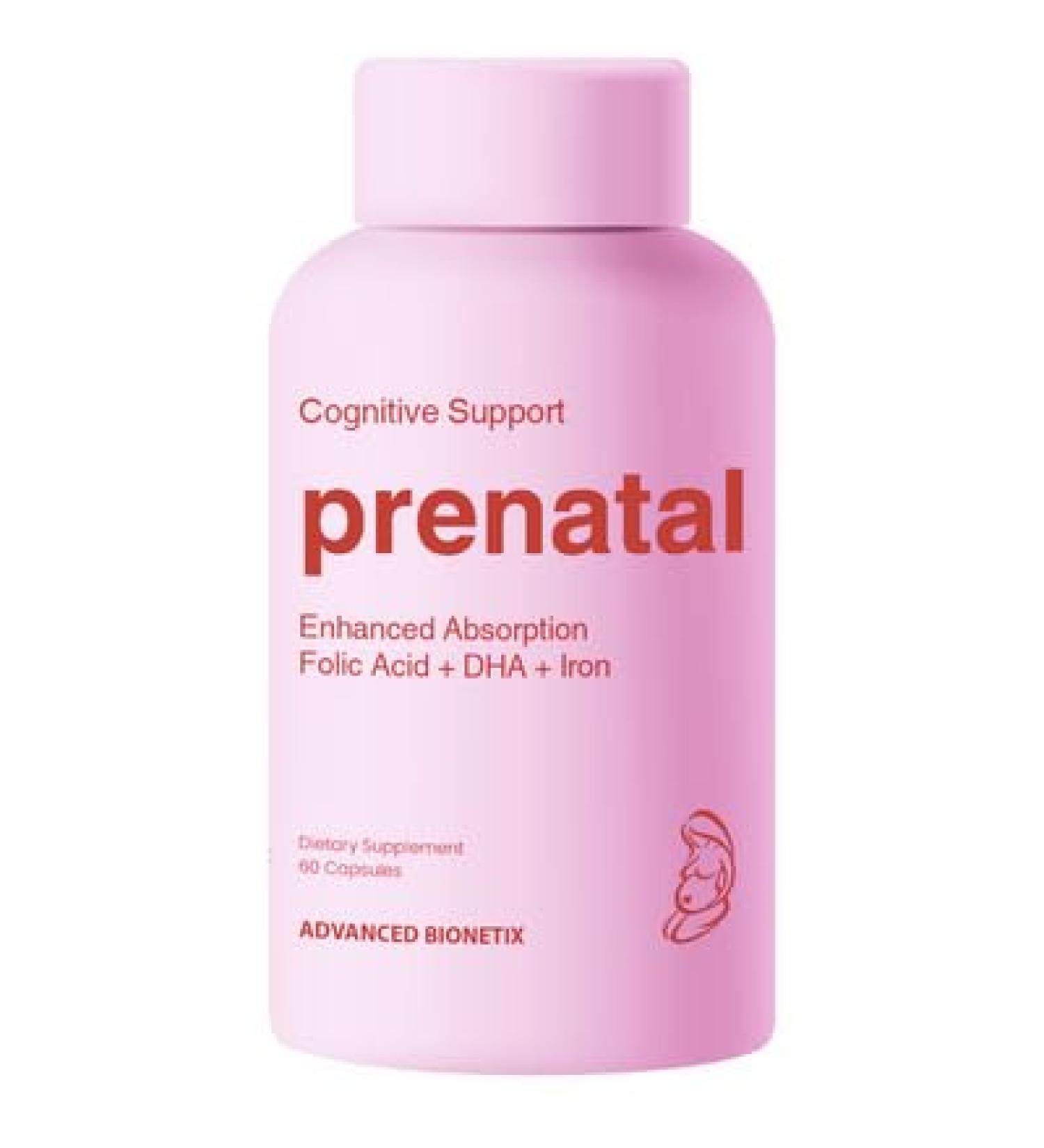 Advanced Bionetix Bio-Available Prenatal Vitamins for Women Natural Methylated Folate Folic Acid DHA Omega 3. Multivitamin Pre During & Post Pregnancy - Buy Online on GoSupps.com