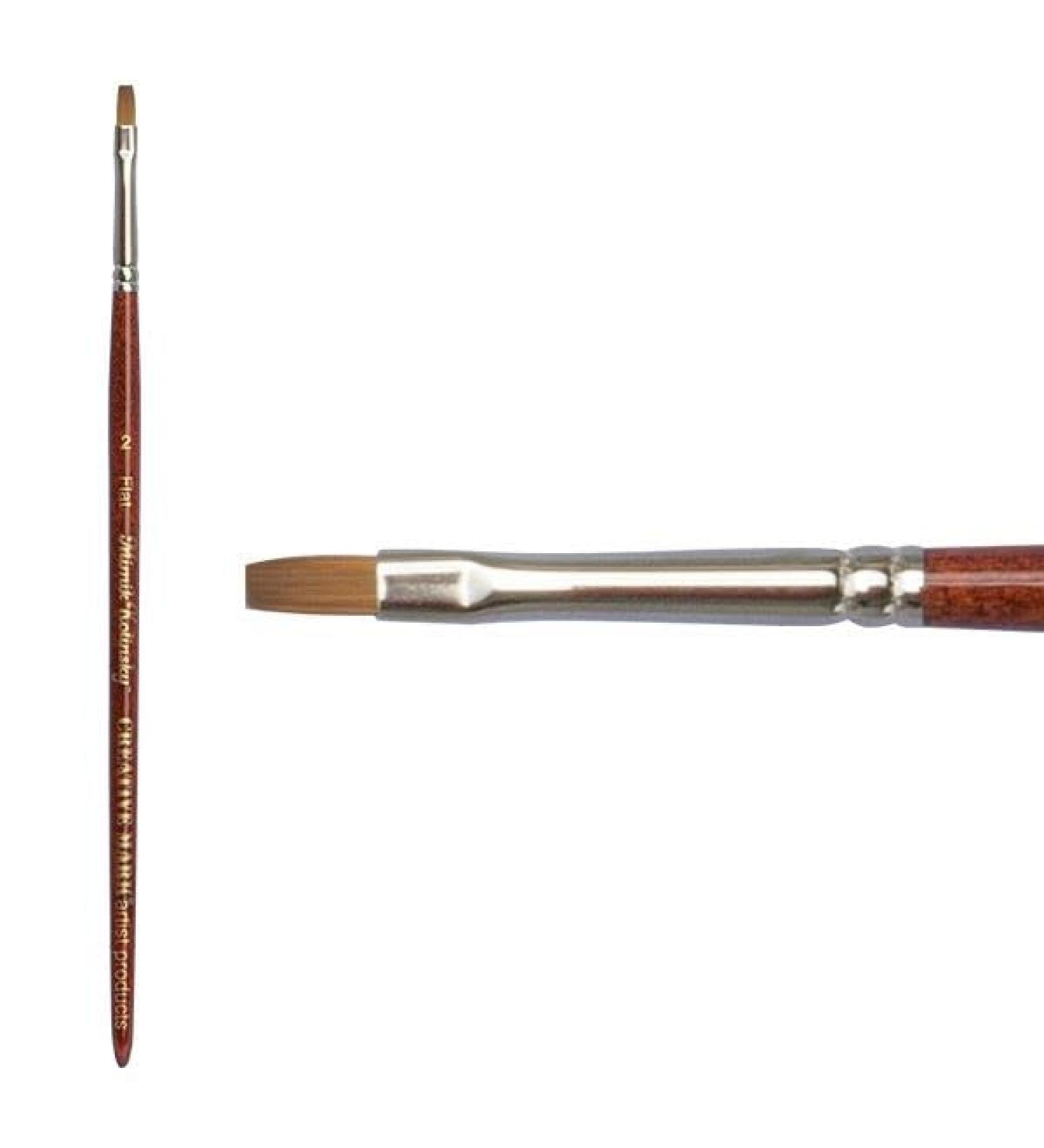 Creative Mark Mimik Kolinsky Synthetic Sable Brushes - Professional Quality for Artists and Students - Flat - Size 2 - Buy Online on GoSupps.com